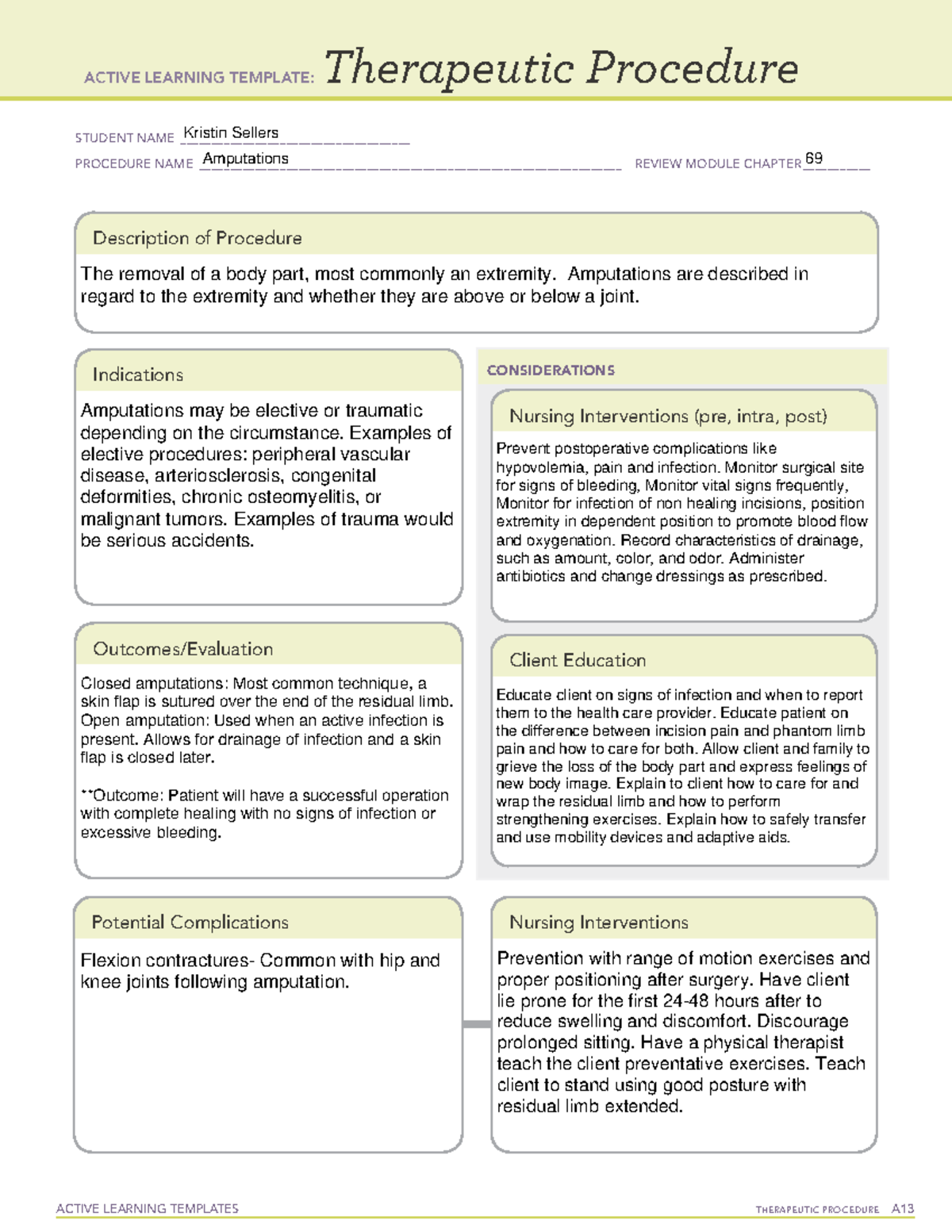 Amputations System Disorder - ACTIVE LEARNING TEMPLATES THERAPEUTIC ...