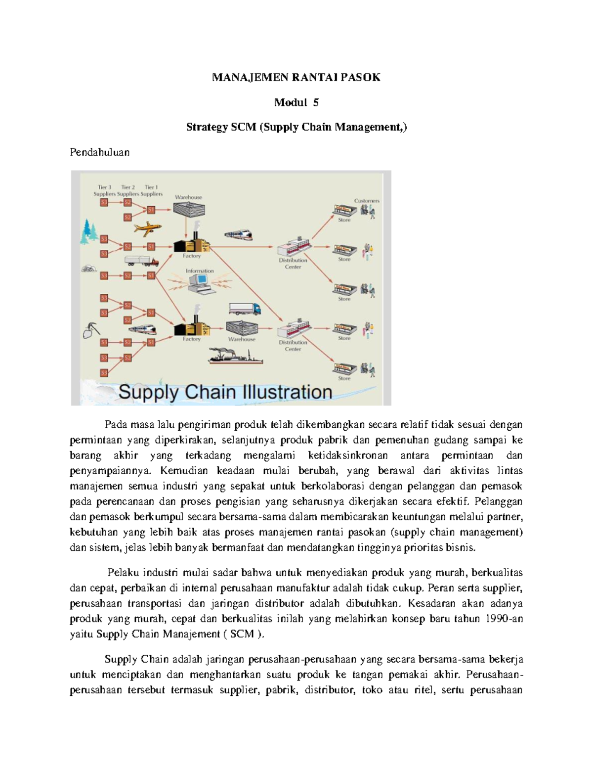 Modul 5 Manajemen Rantai Pasok - MANAJEMEN RANTAI PASOK Modul 5 ...