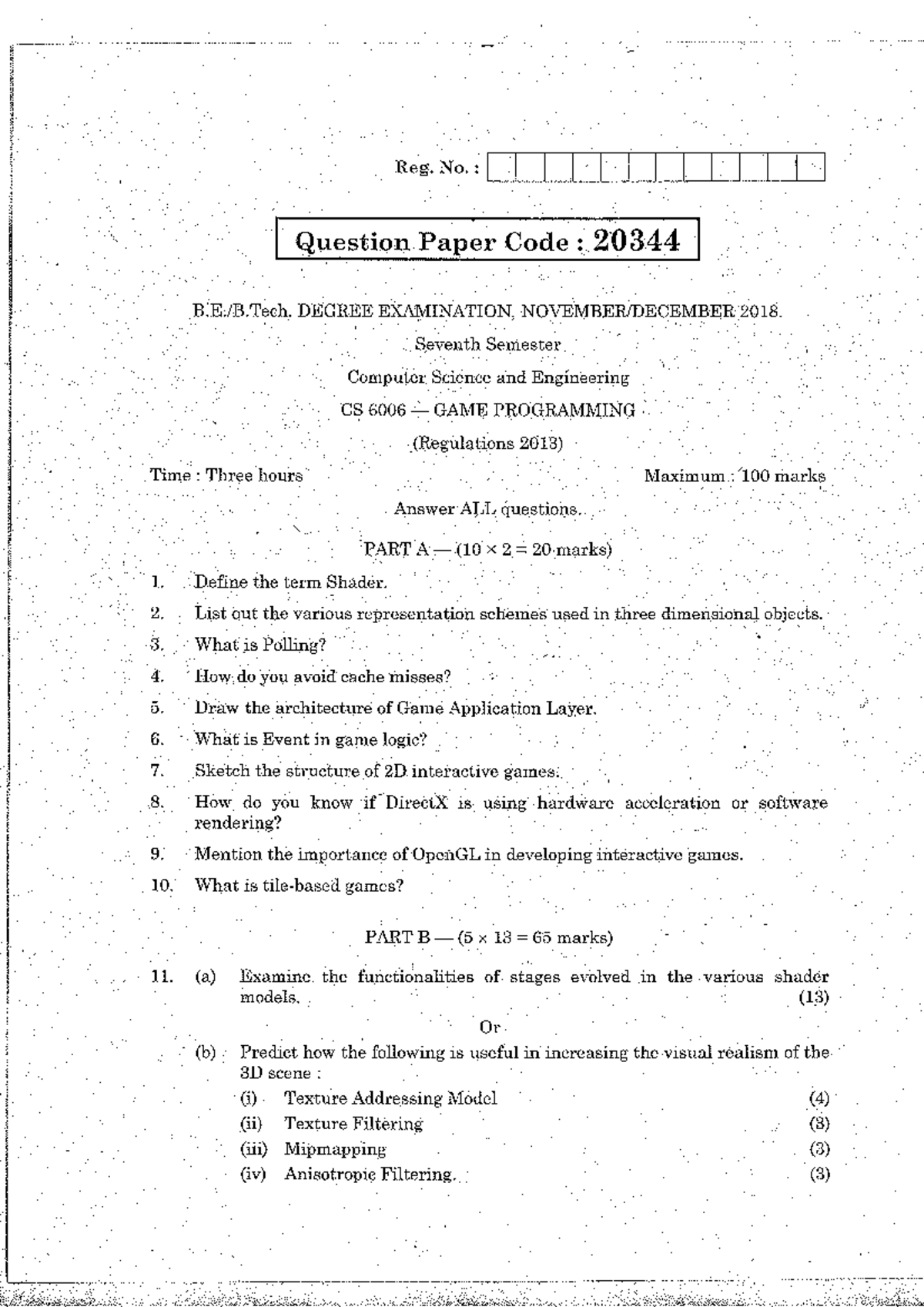 GAME Programming - Computer Science - Studocu