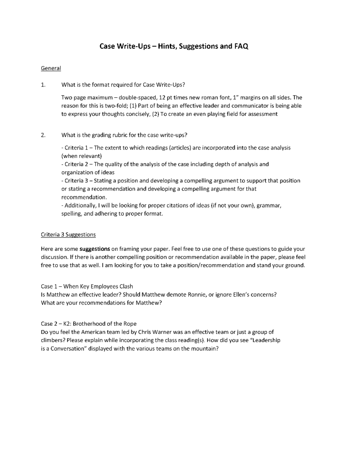 Case Write-Ups Suggestions Summer 2023 - Ds123 - Studocu