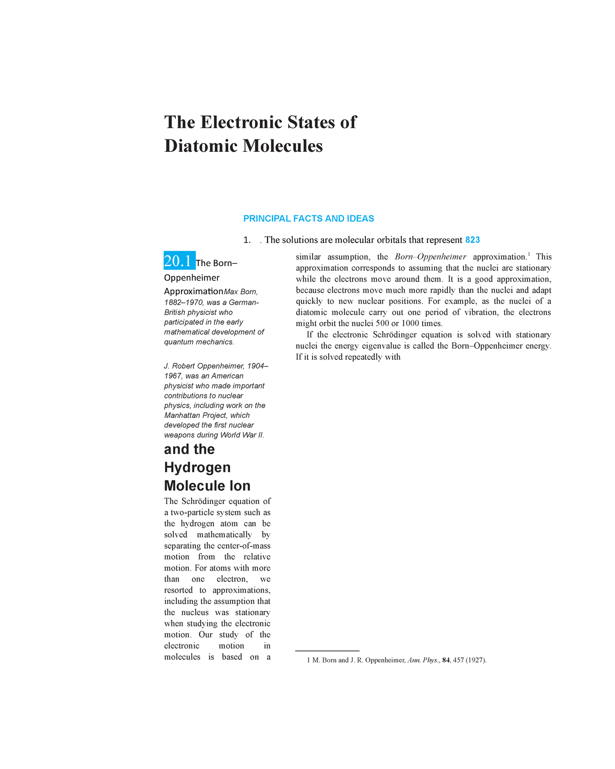 The Electronic States Of Diatomic Molecules - The Electronic States Of ...