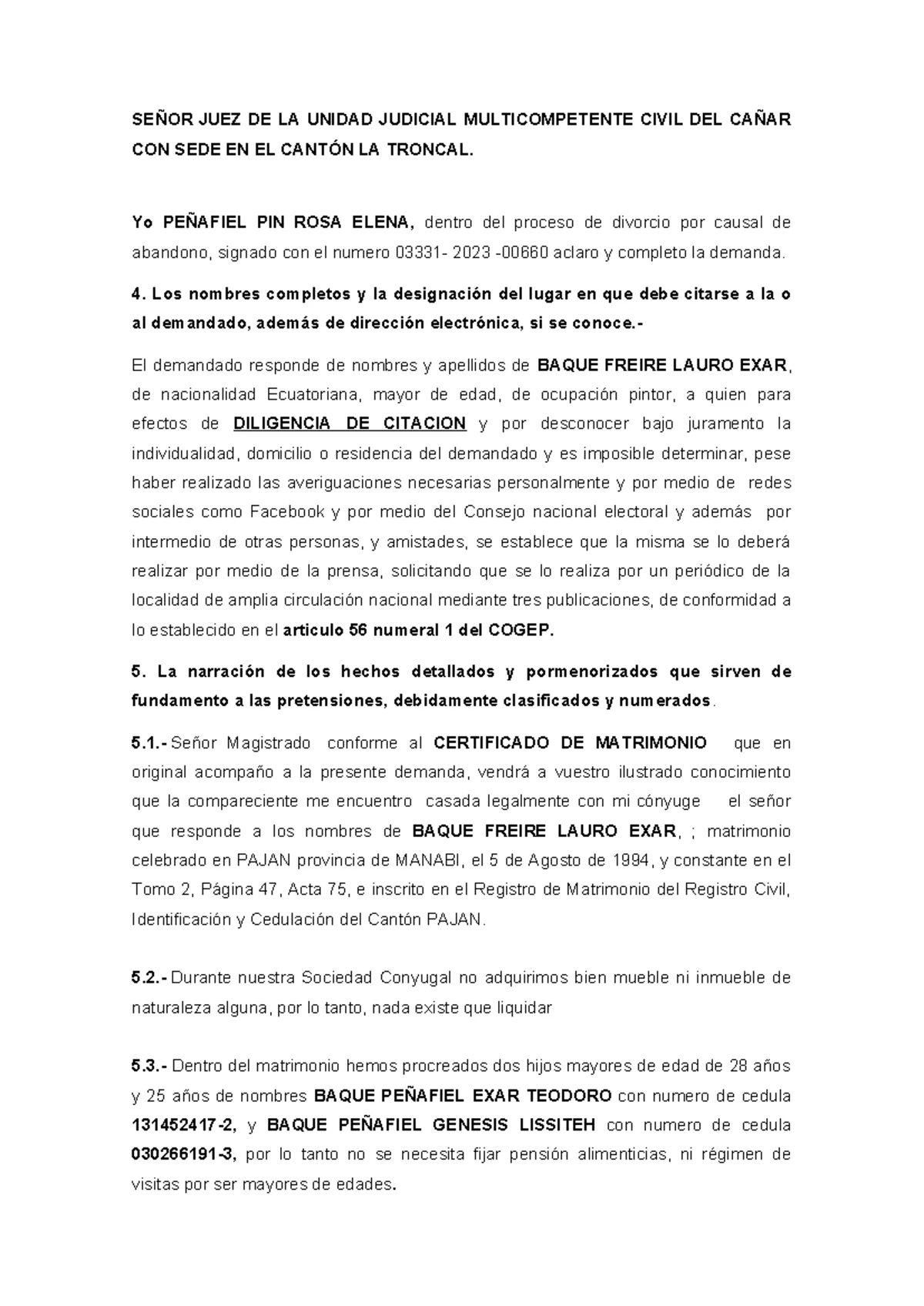 Audiencia DE Evaluación Jorge Saquinaula - SEÑOR JUEZ Respondo a los ...