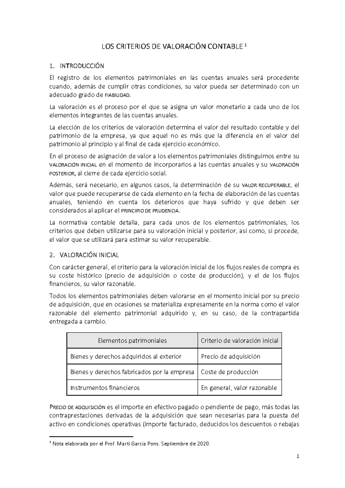 TEMA 2 Criterios de valoracion contable - LOS CRITERIOS DE VALORACIÓN ...