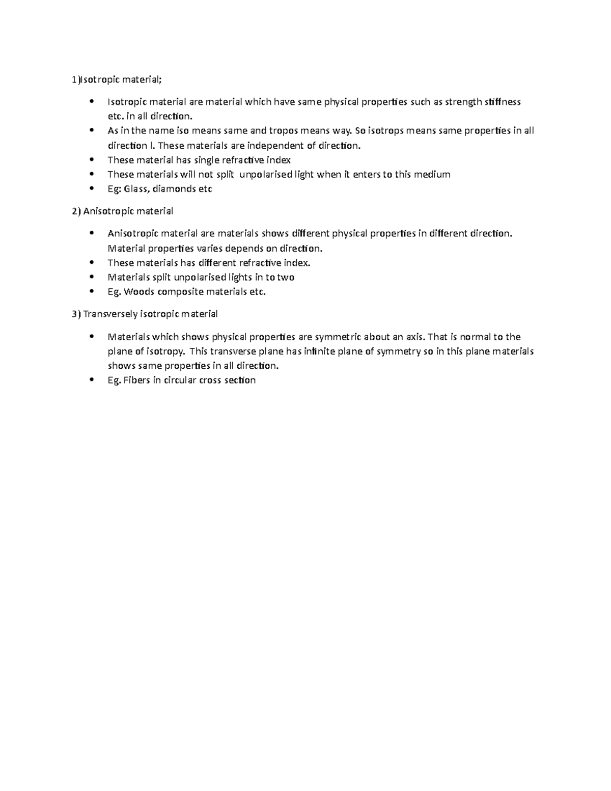 Isotropy and anisotropy - 1)Isotropic material; Isotropic material are ...