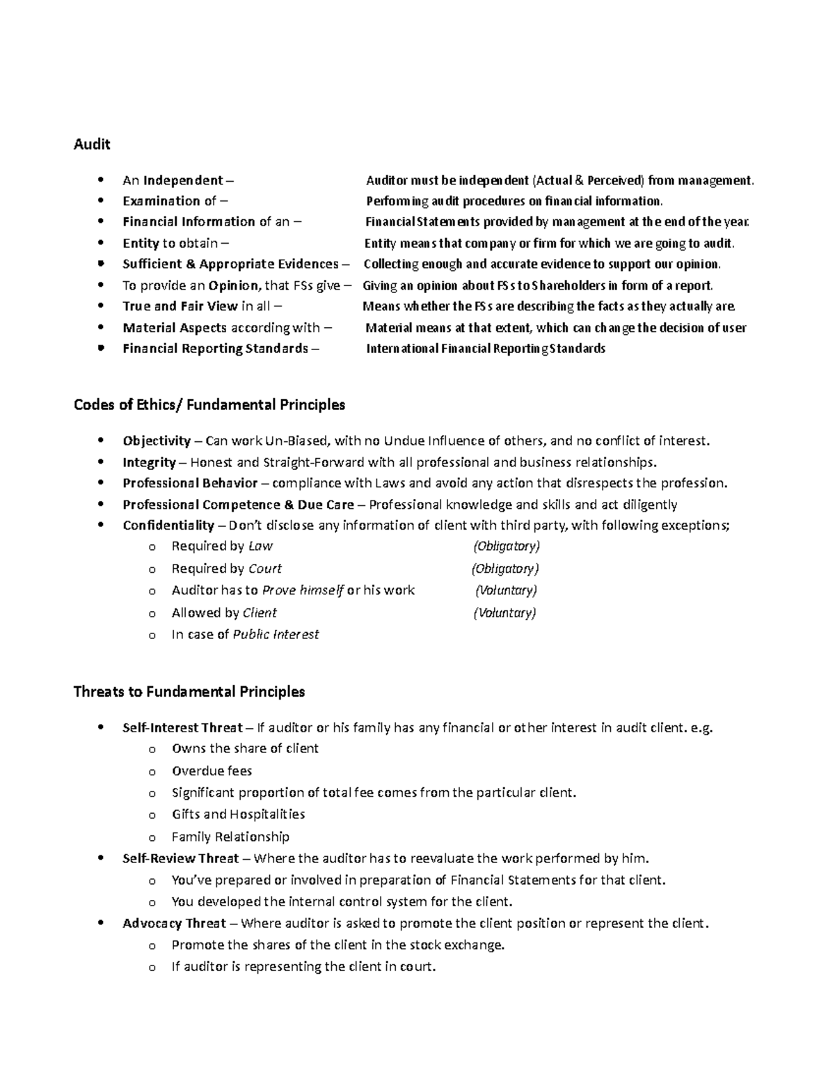 Audit - Audit An Independent – Auditor must be independent (Actual ...
