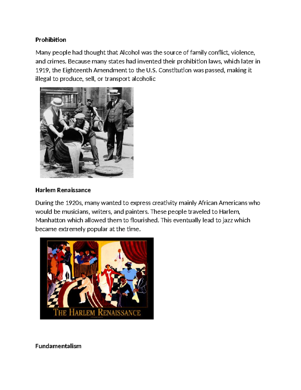 4.03 Cultural Changes in the 1920s - Prohibition Many people had ...