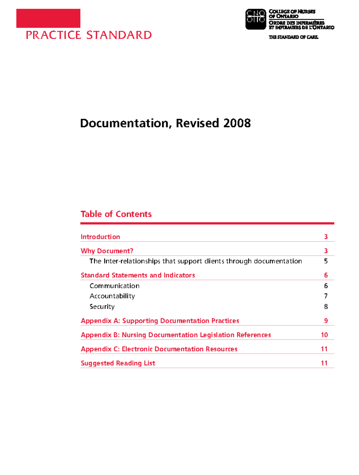 CNO Practice Standard: Nursing Documentation Guidelines - PR ACTICE ...