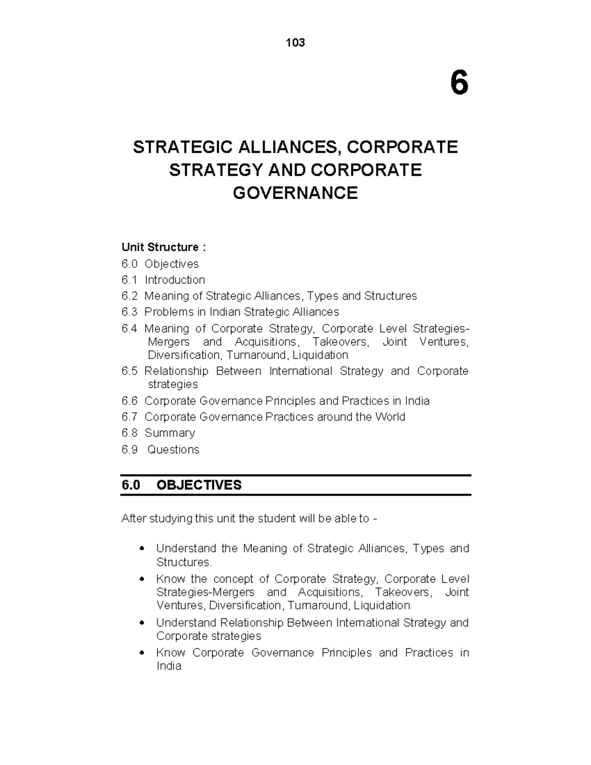 Strategic-Management chapter 6 - 6 STRATEGIC ALLIANCES, CORPORATE ...