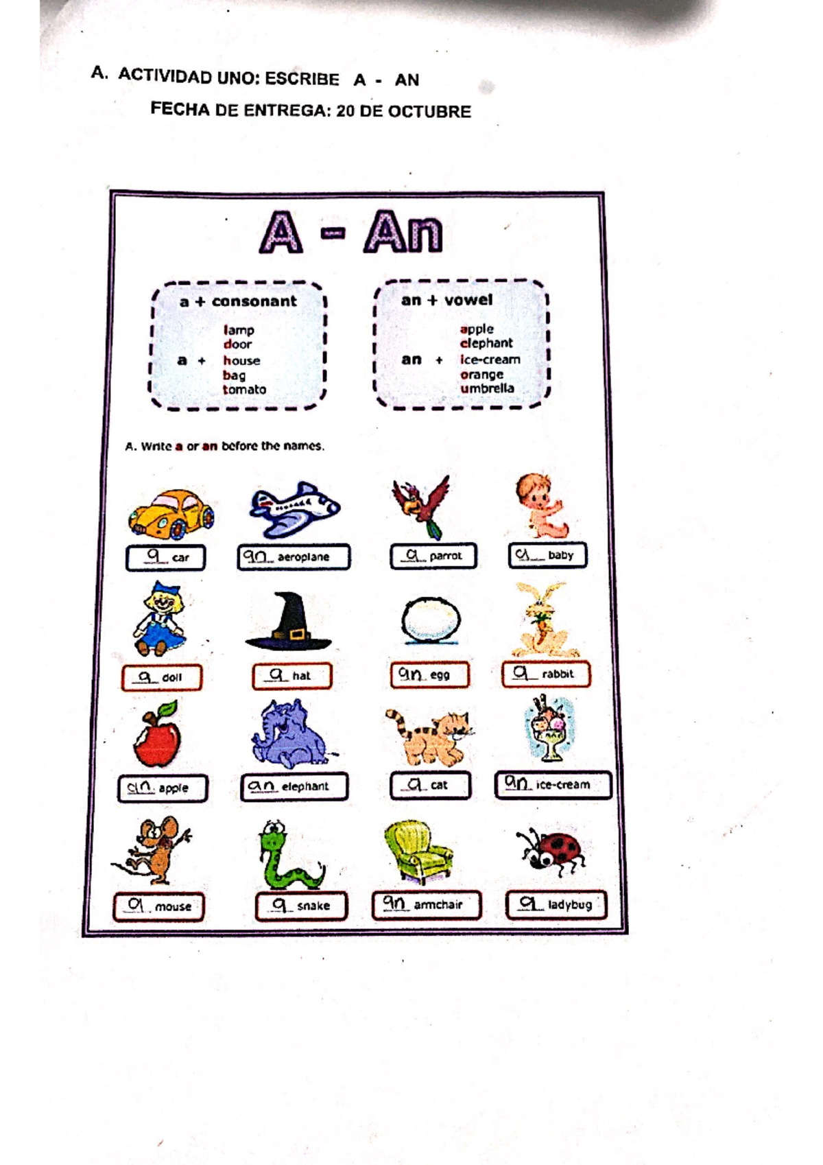 Actividad 2 ingles - Inglés - Inglés II - Studocu