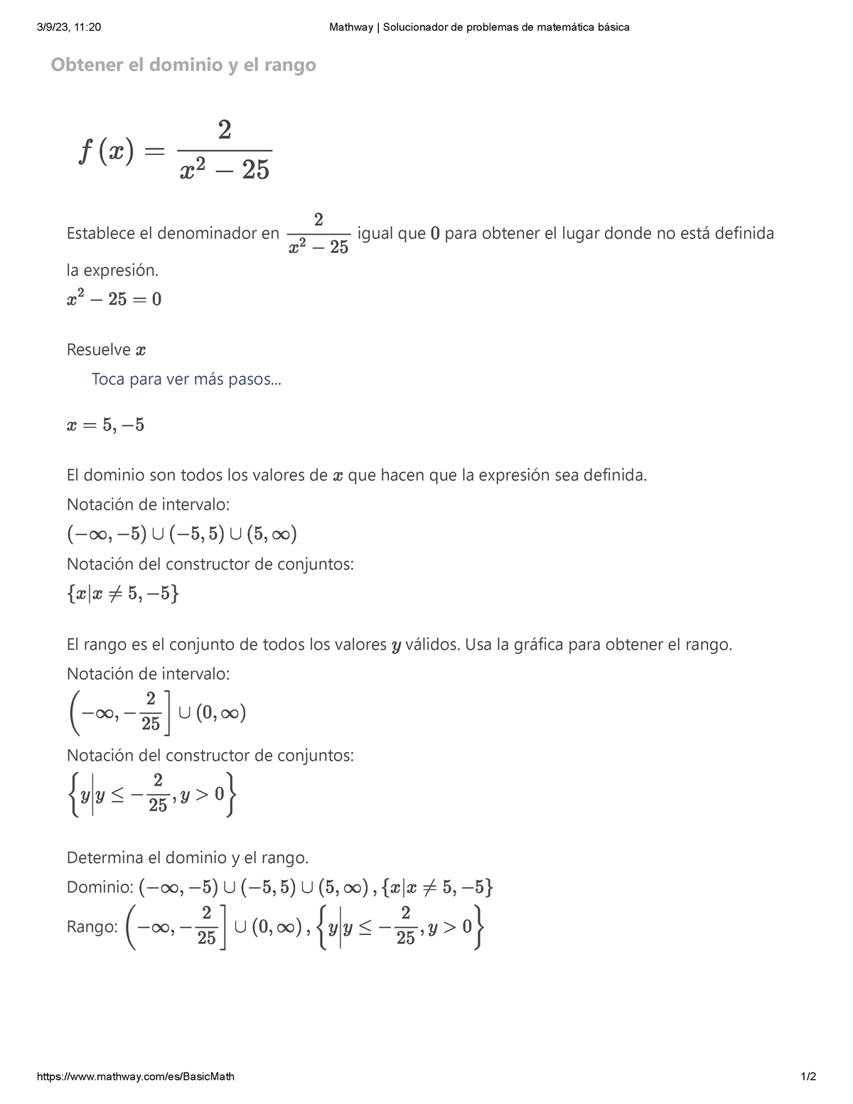 Mathway Solucionador De Problemas De Matemática Básica - 3/9/23, 11:20 ...