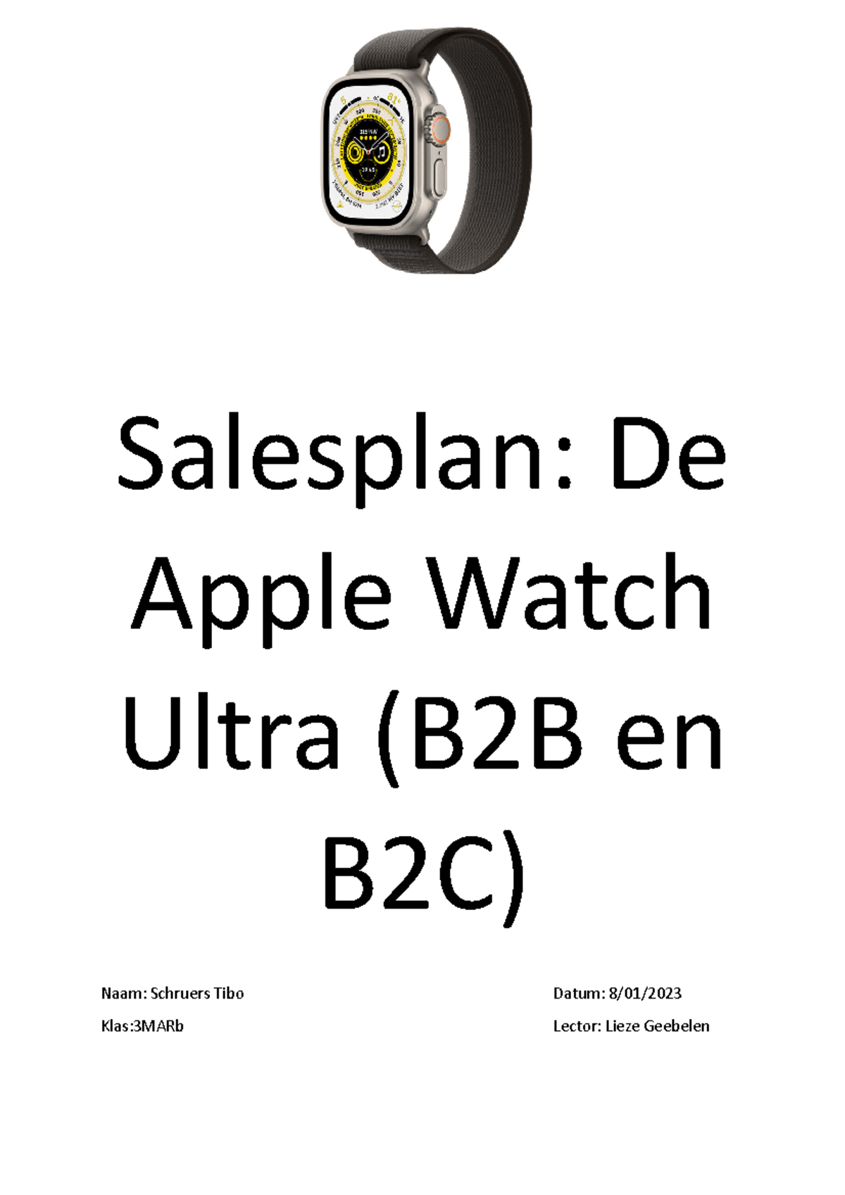 business plan apple watch