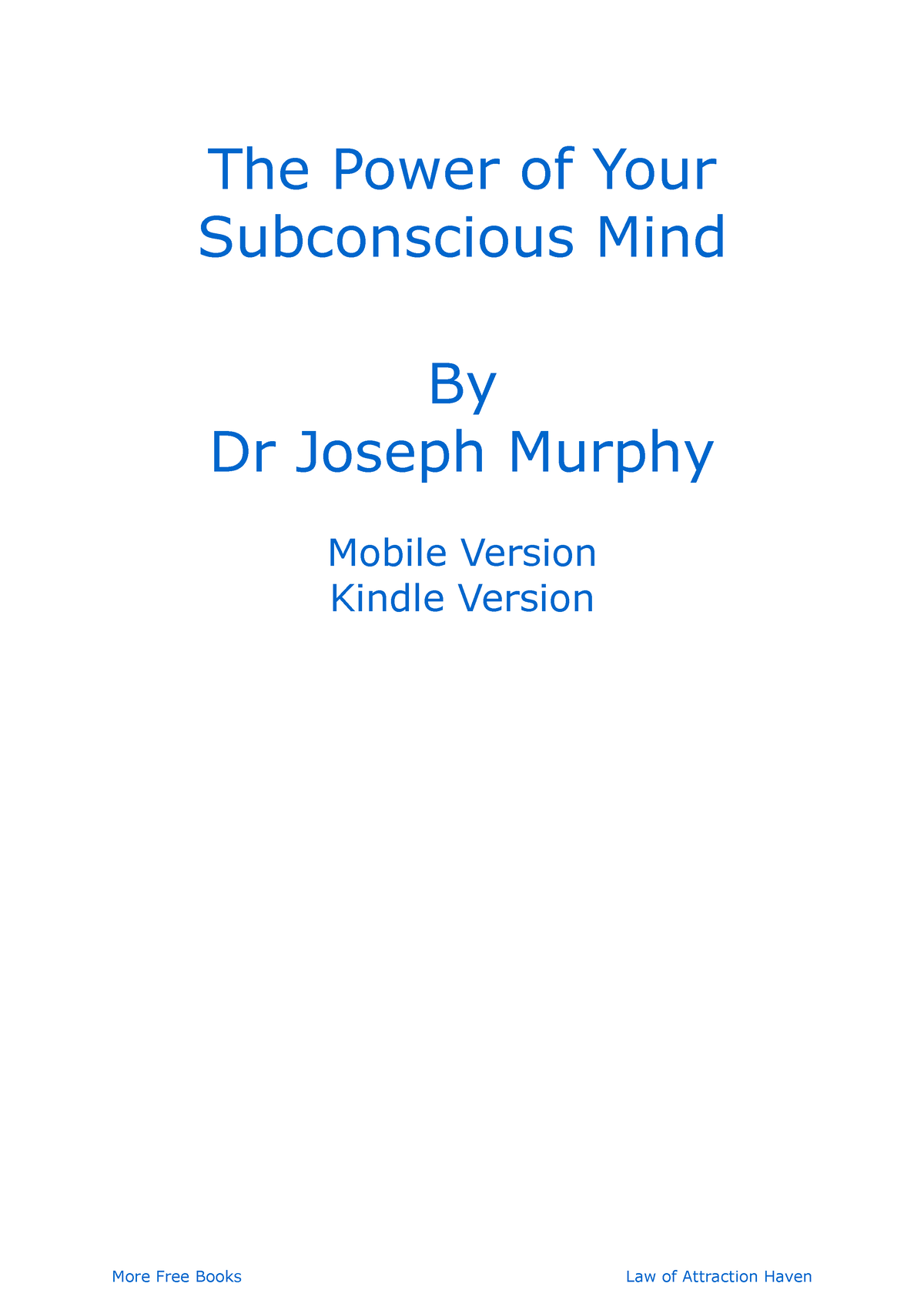 The Power Of Your Subconscious Mind Pdf Free Download The Power Of Your Subconscious Mind By 3413