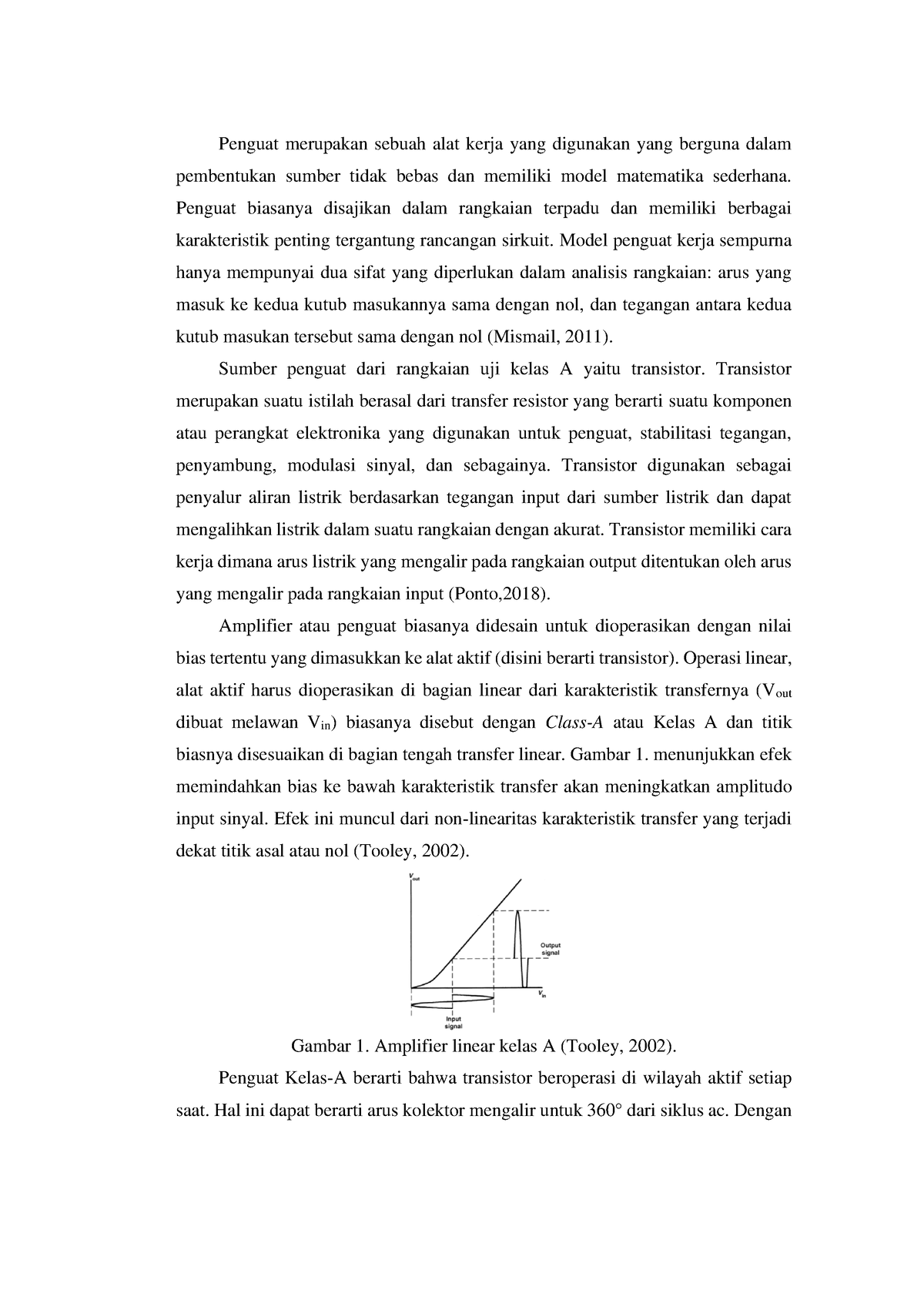 Tinjauan Pustaka Penguat Kelas A - Penguat Merupakan Sebuah Alat Kerja ...