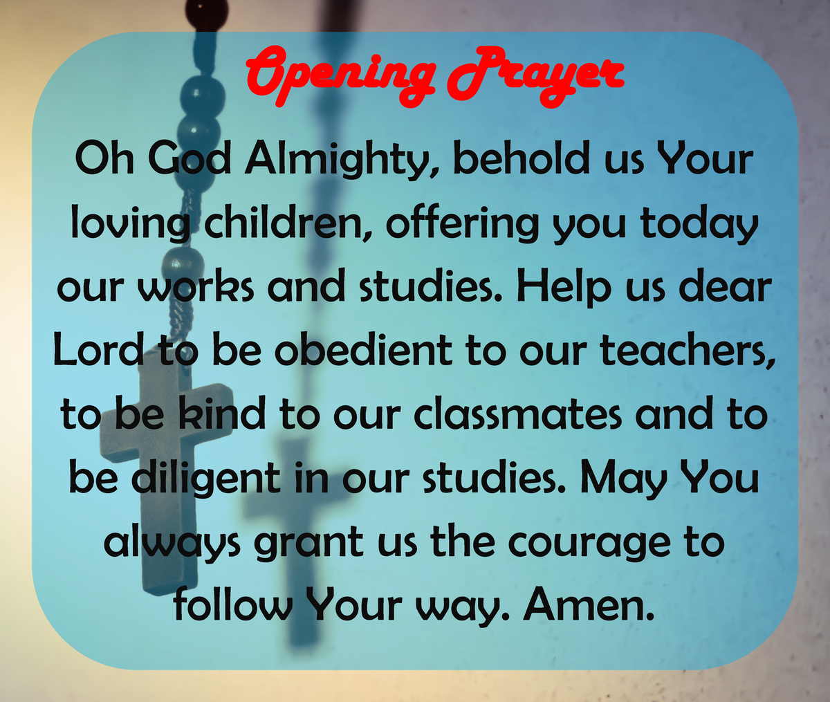 A Student's Prayer for A New School Year with or without pen attached. –  Prospect Hill Co.