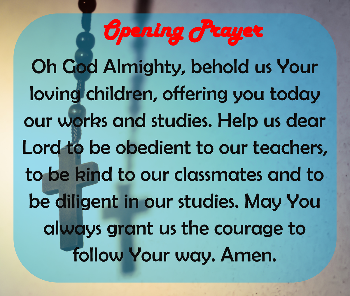 Opening Prayer For Grade 10 Online Class Youtube