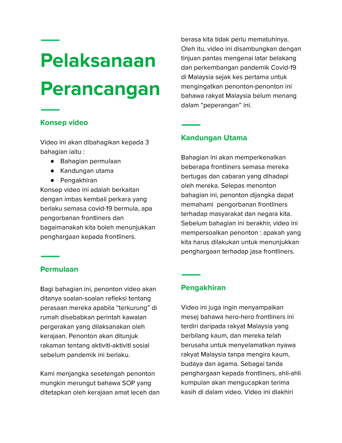 Pelaksanaan - How to execute the tasks in group assignment - Hubungan ...