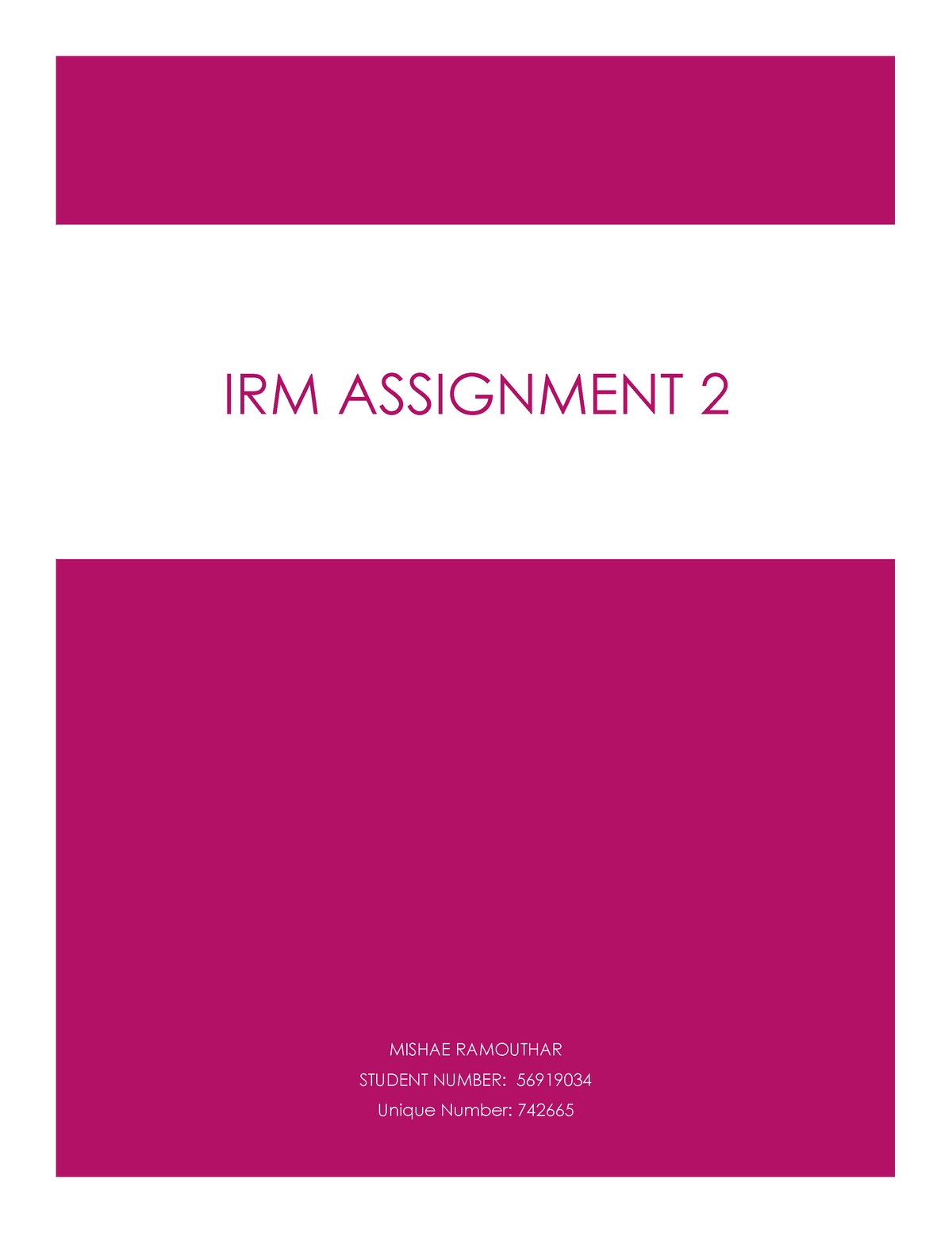 irm-assignment-2-healthcare-mishae-ramouthar-student