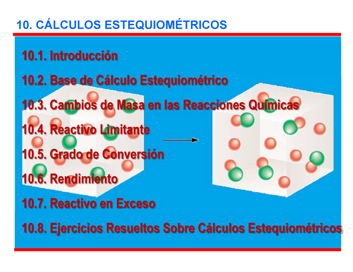 Unidad Calculos Estequiometricos C Lculos