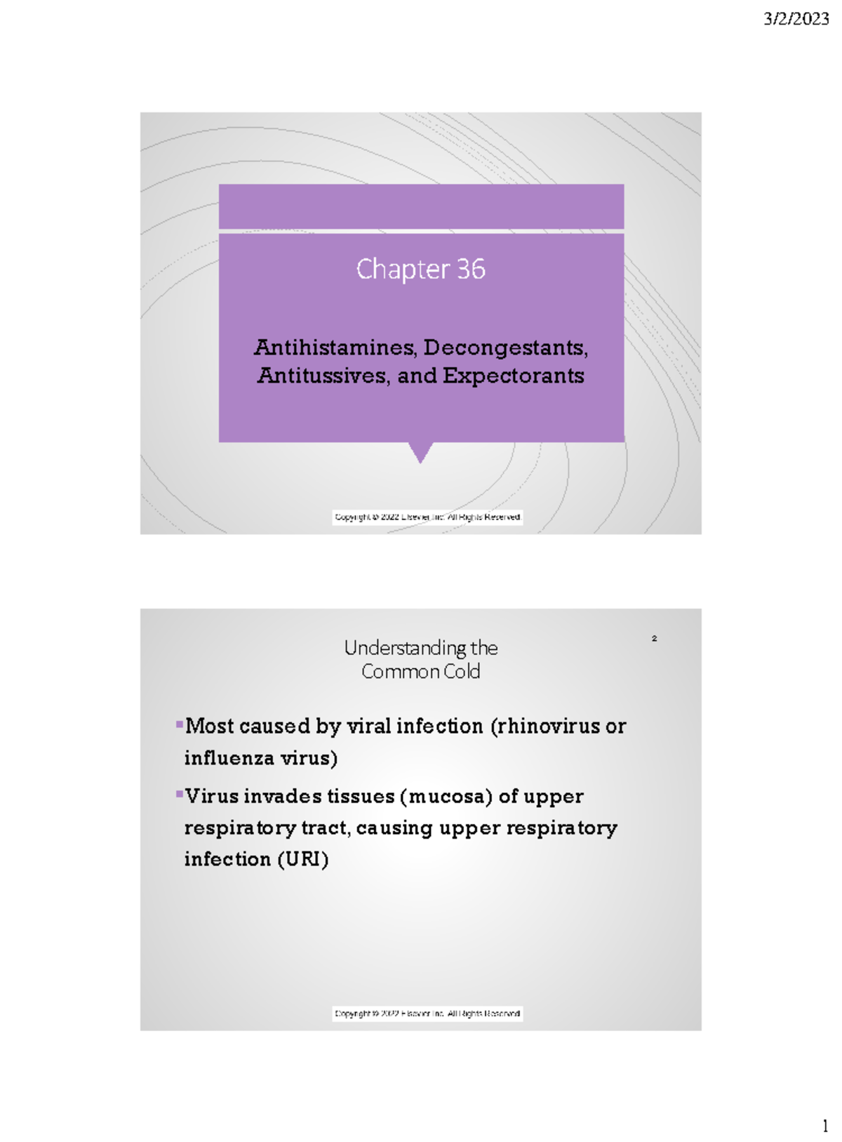 Antihistamines-Decogestants-Antitussives-Expectorant Chapter 036 ...