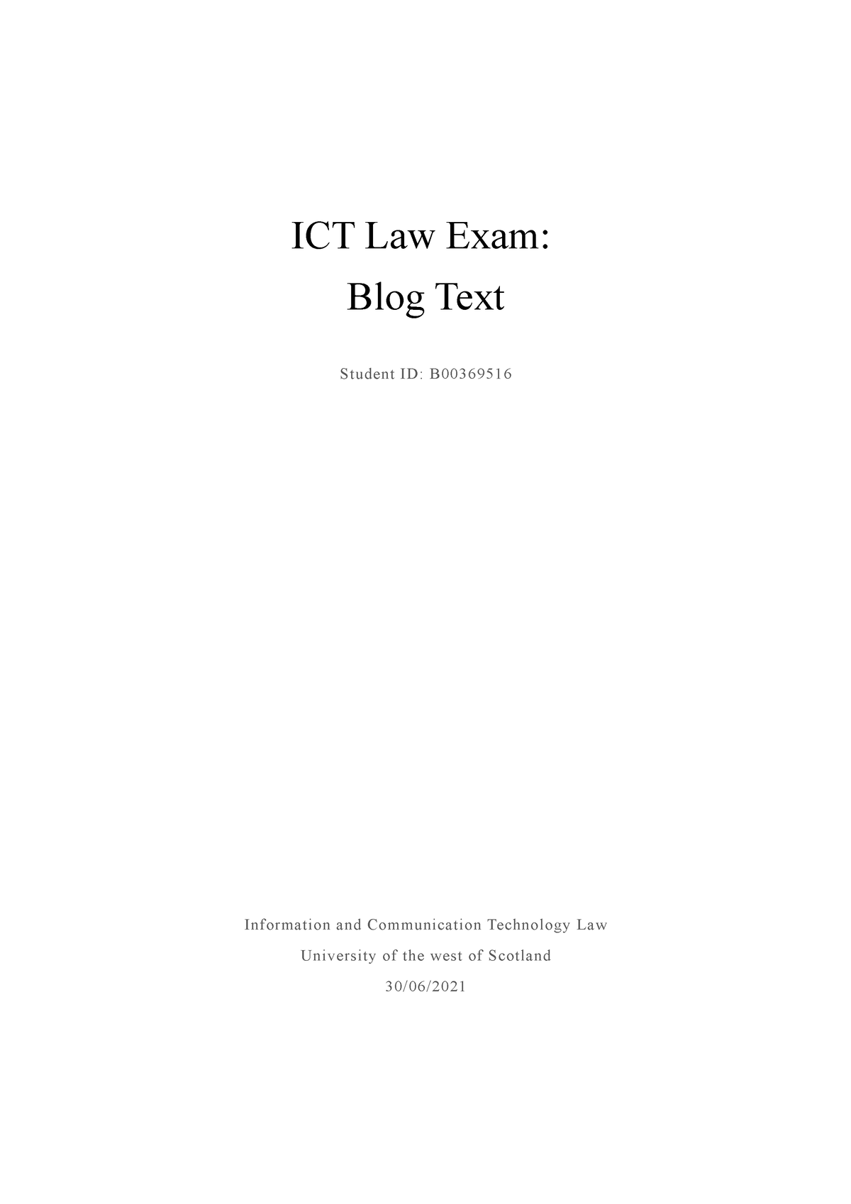 laws related to ict essay