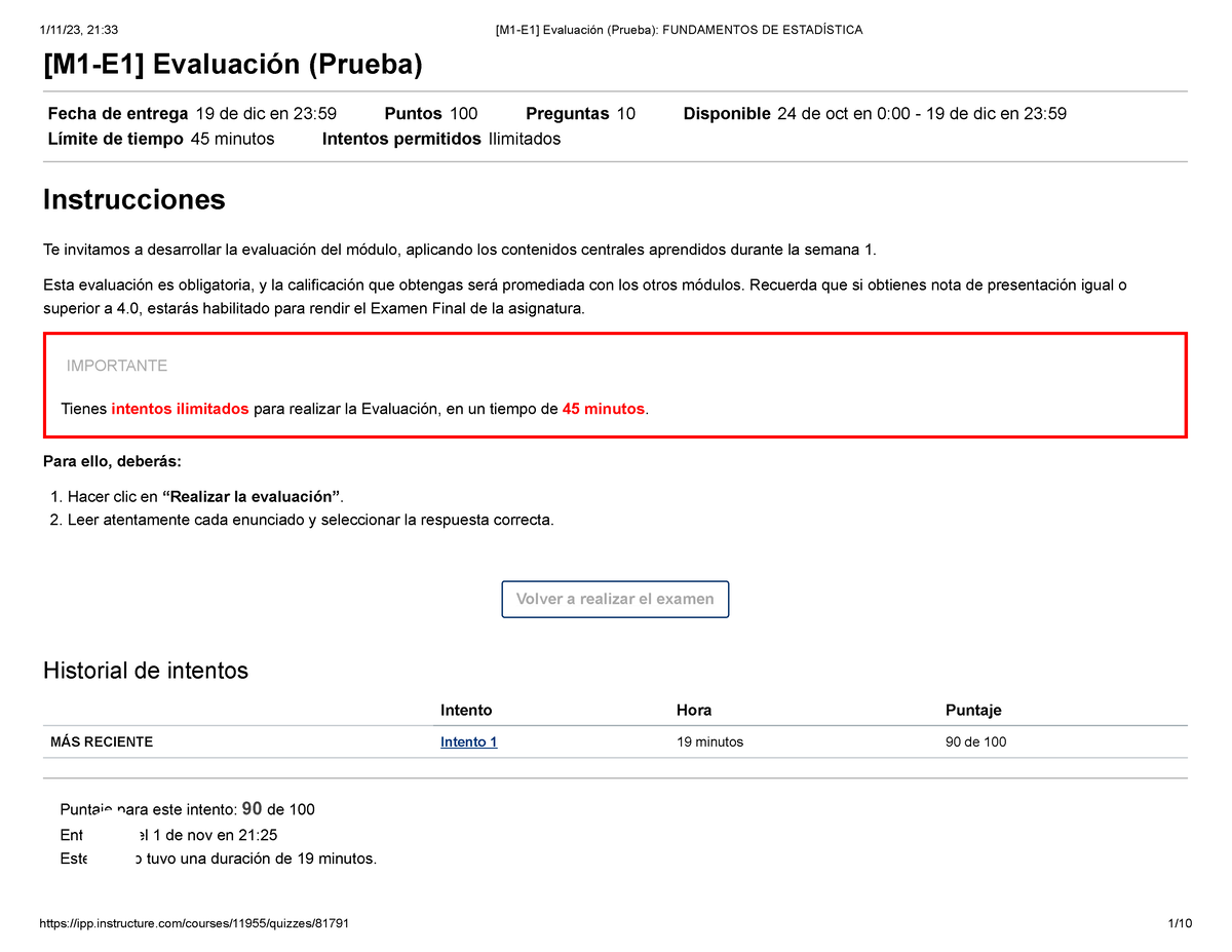 [M1-E1] Evaluación (Prueba) Fundamentos DE Estadística - [M1-E1 ...