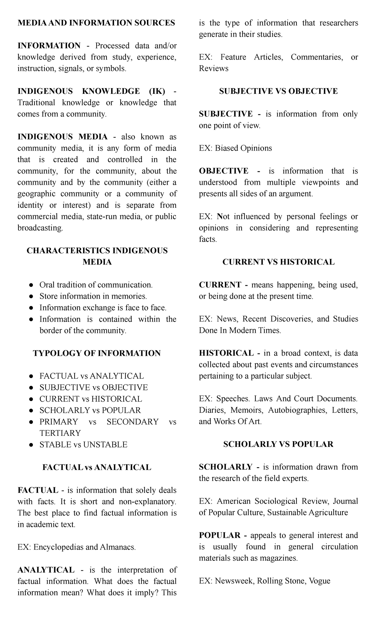 MIL REVIEWER 2021 - MEDIA AND INFORMATION SOURCES INFORMATION ...