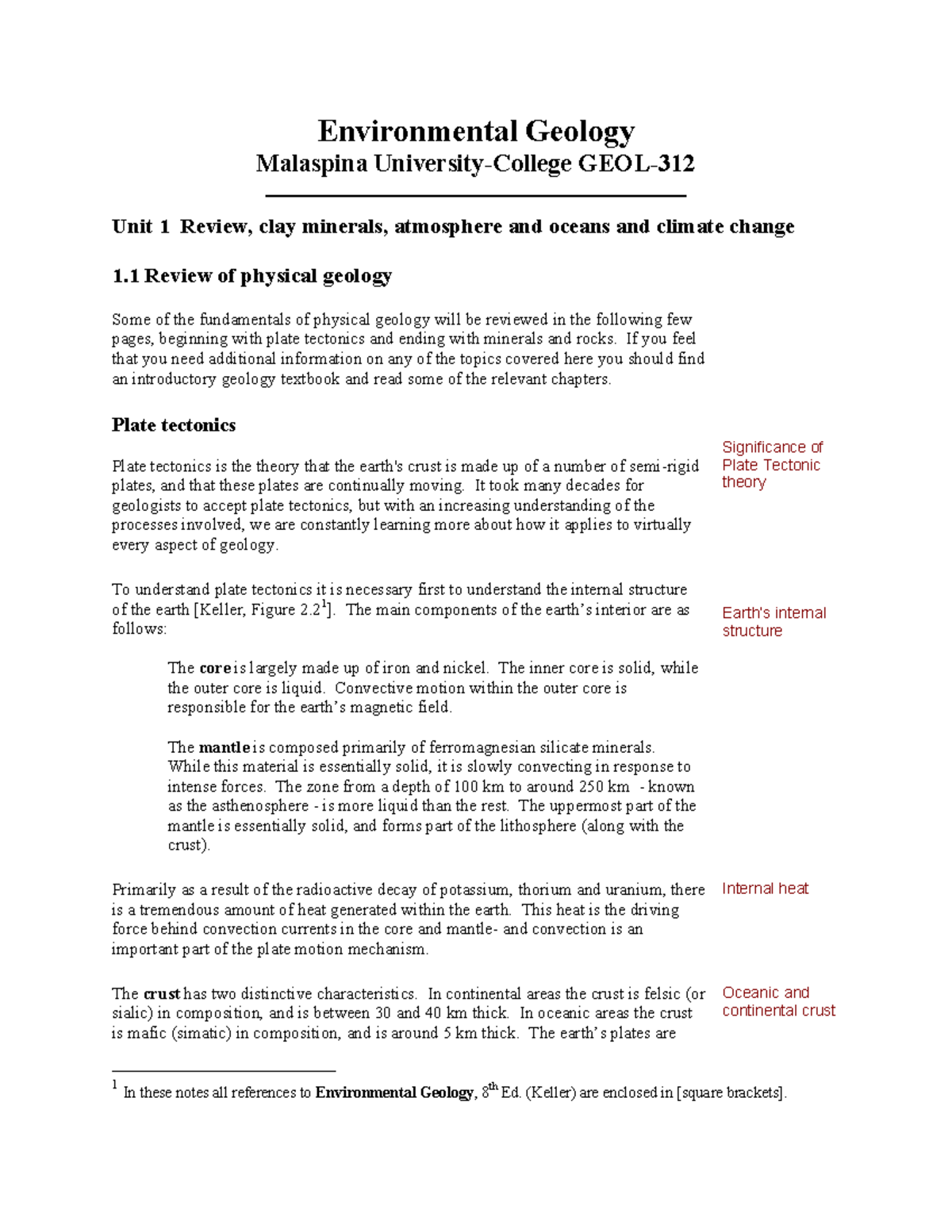 Unit1 - Lecture Note Unit1 - Environmental Geology Malaspina University ...