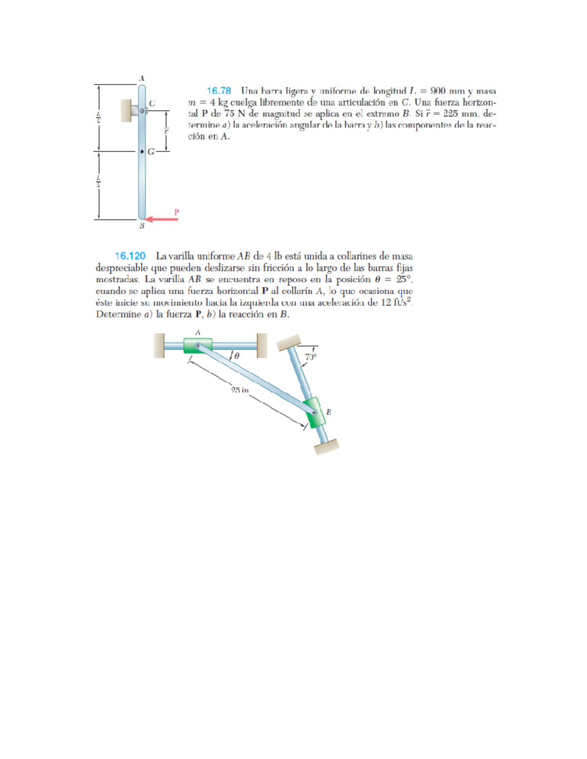 Tarea 1 Vibraciones Mecánicas 2024 - A 16 Una Barra Ligera Y Uniforme ...