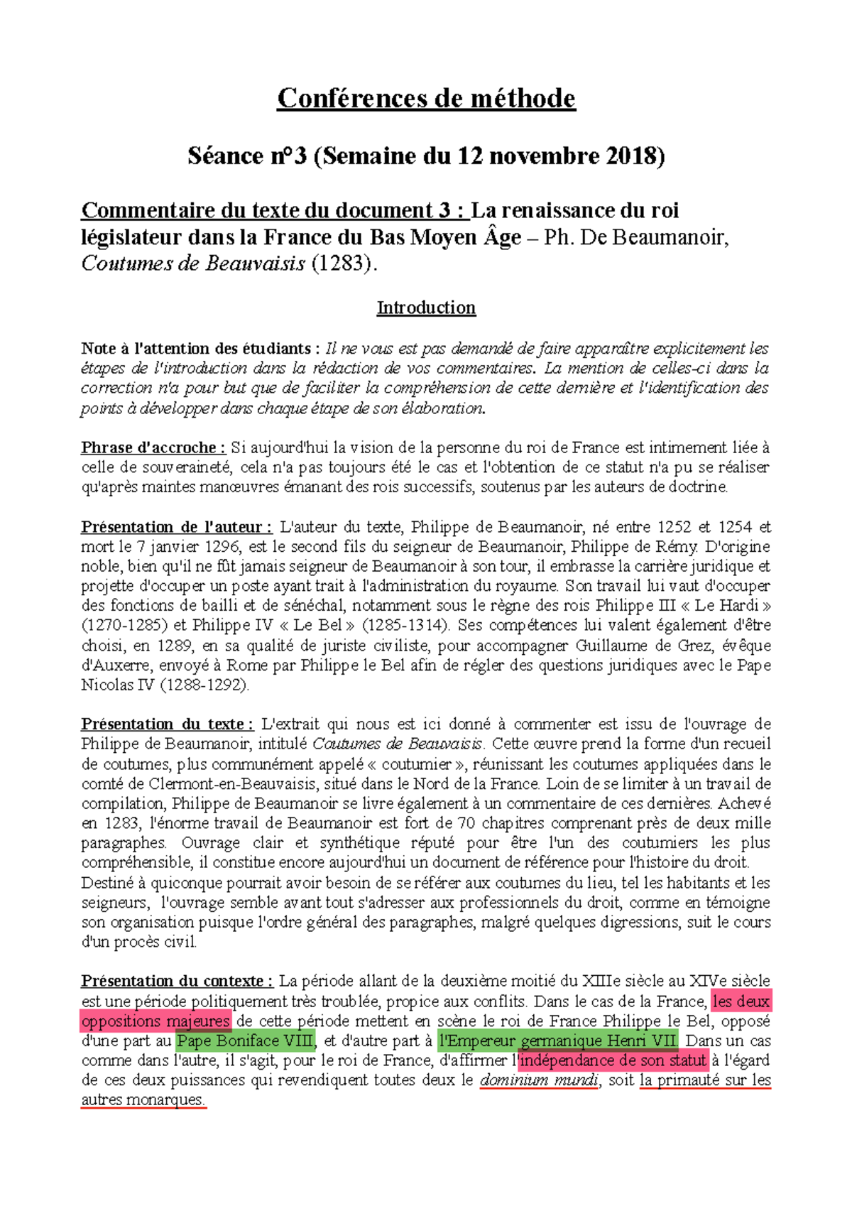 Philippe De Beaumanoir Coutumes De Beauvaisis Commentaire