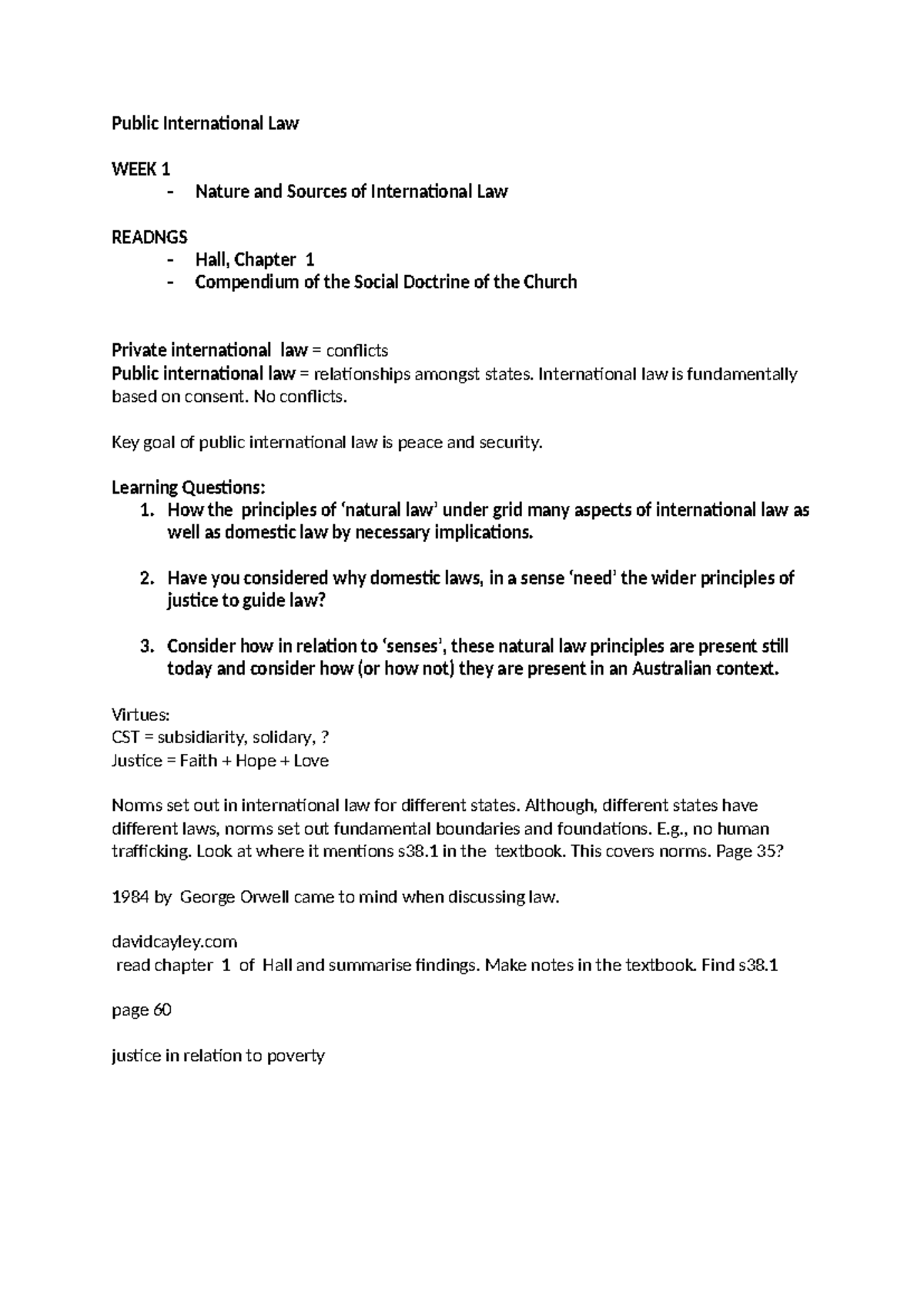 1 - Nature and Sources of International Law - Public International Law ...