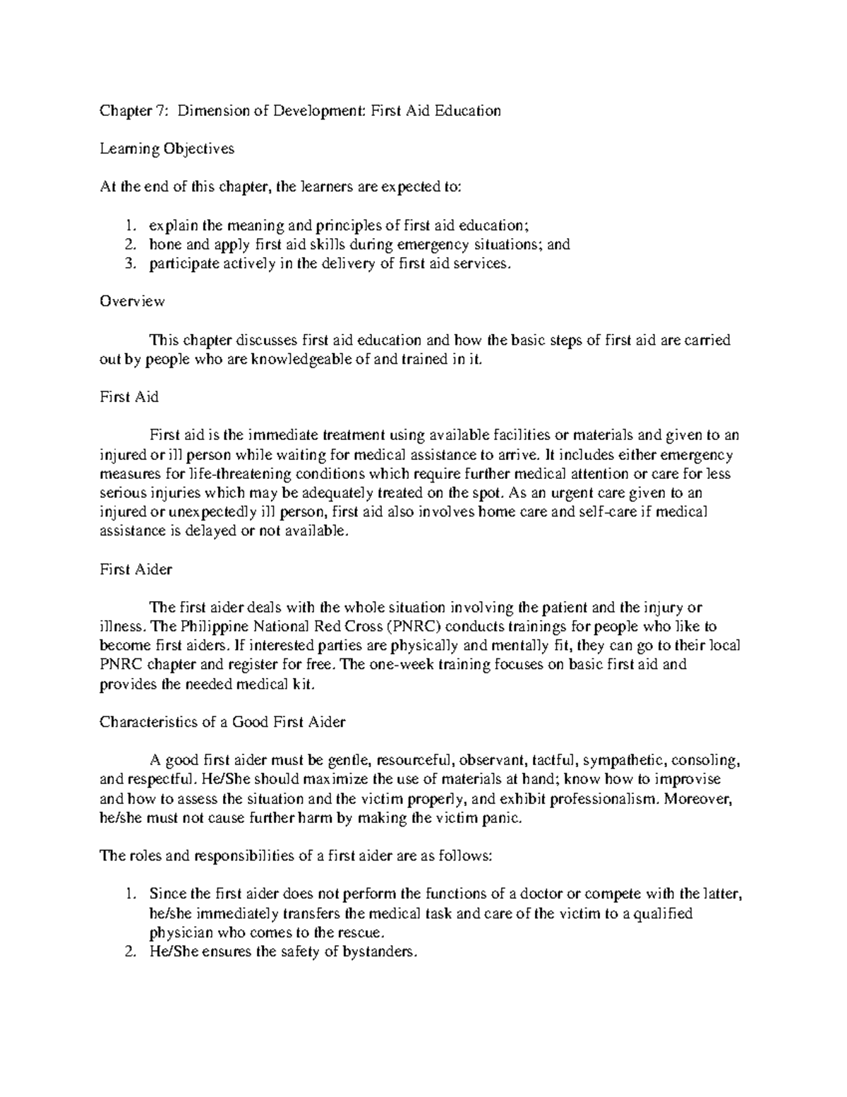 Chapter-7 Dimension-of-Development First-Aid-Education - Chapter 7 ...