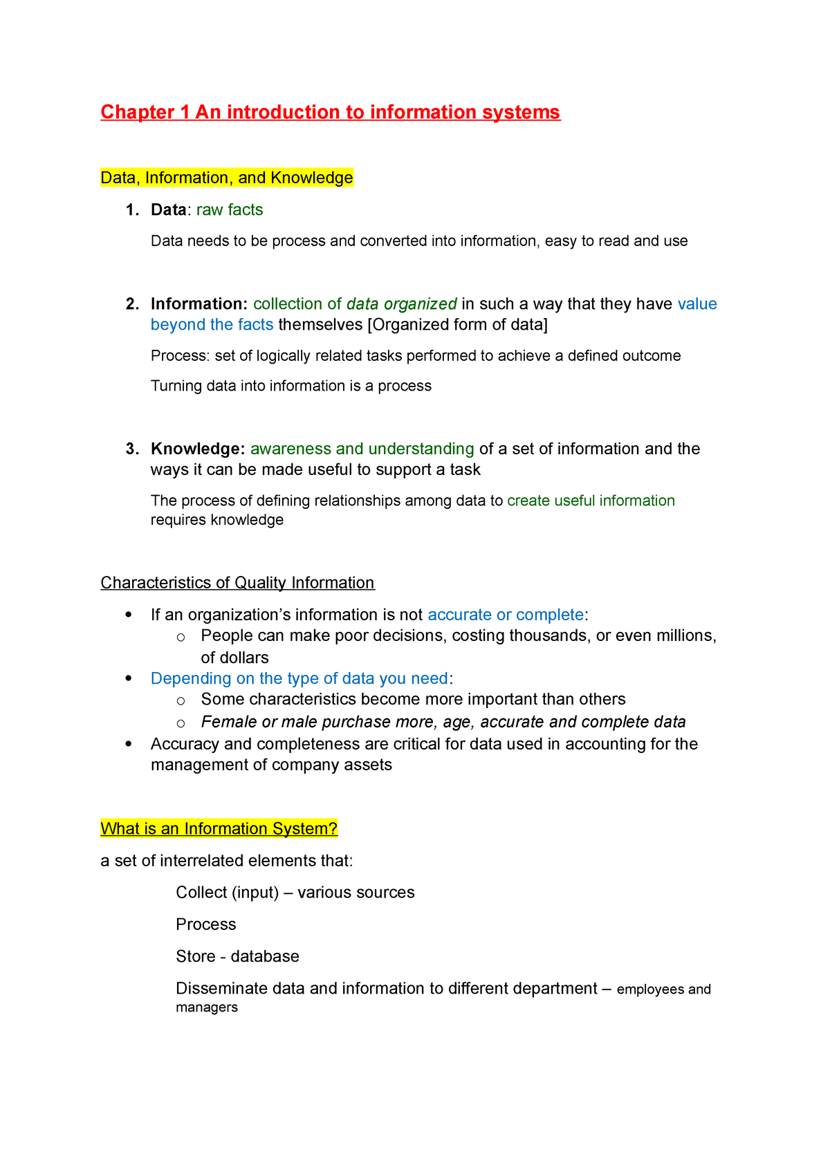 case study information systems introduction