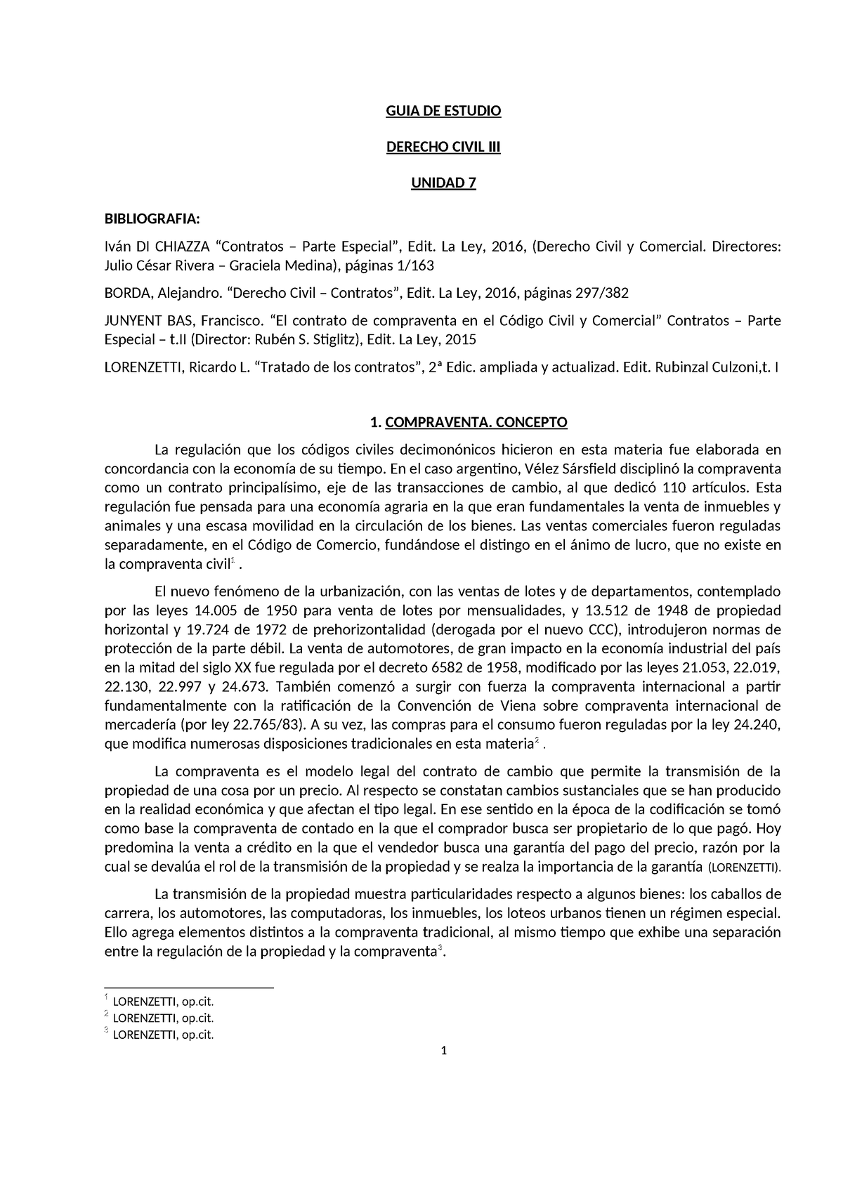 Unidad 7 - RESUMEN FICHAS CONTRATOS - GUIA DE ESTUDIO DERECHO CIVIL III ...