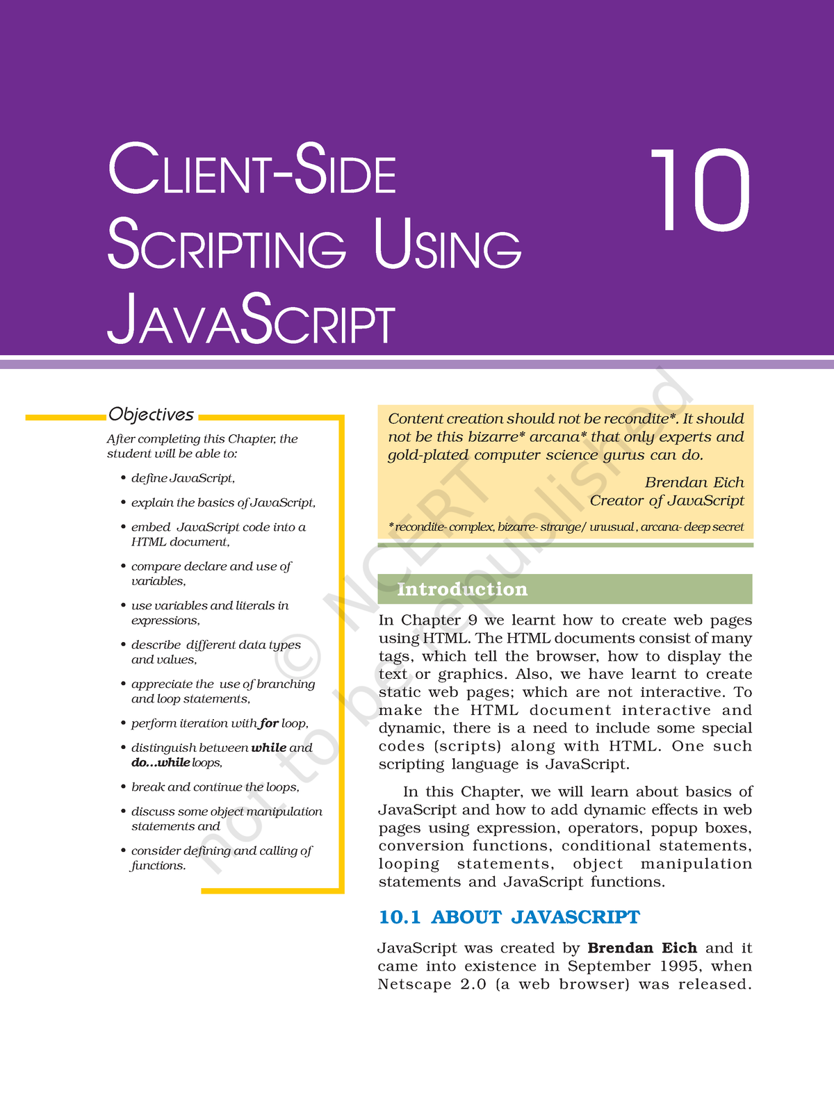 Client-SIDE Scripting - CLIENT-SIDE SCRIPTING USING JAVASCRIPT In ...