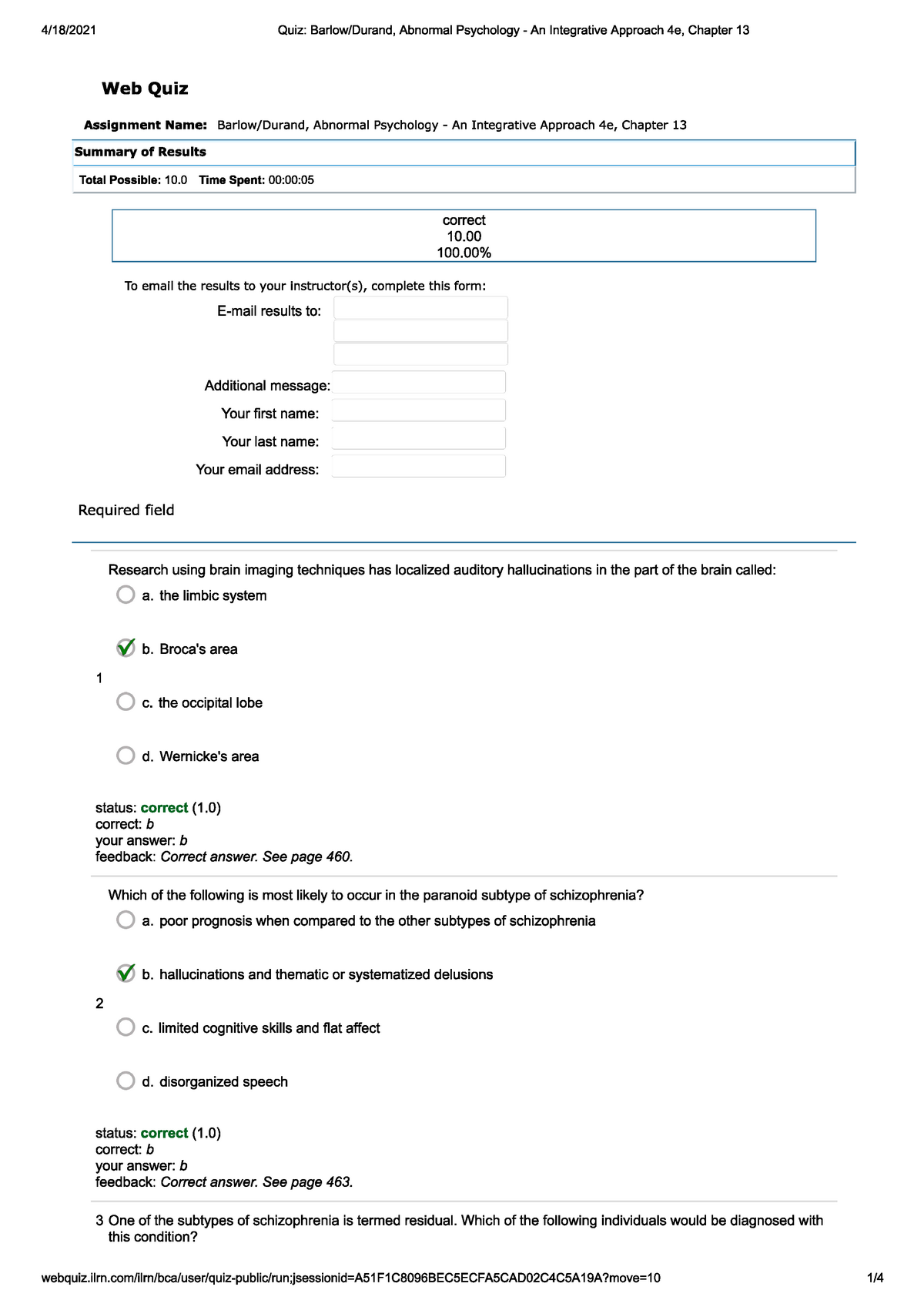 Chapter 13 Test Questions - PSYC3001 - Studocu