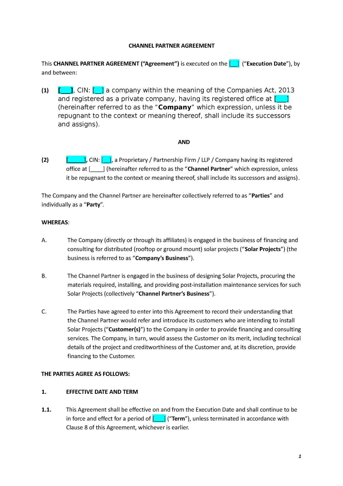 Channel Partner Agreement - CHANNEL PARTNER AGREEMENT This CHANNEL ...