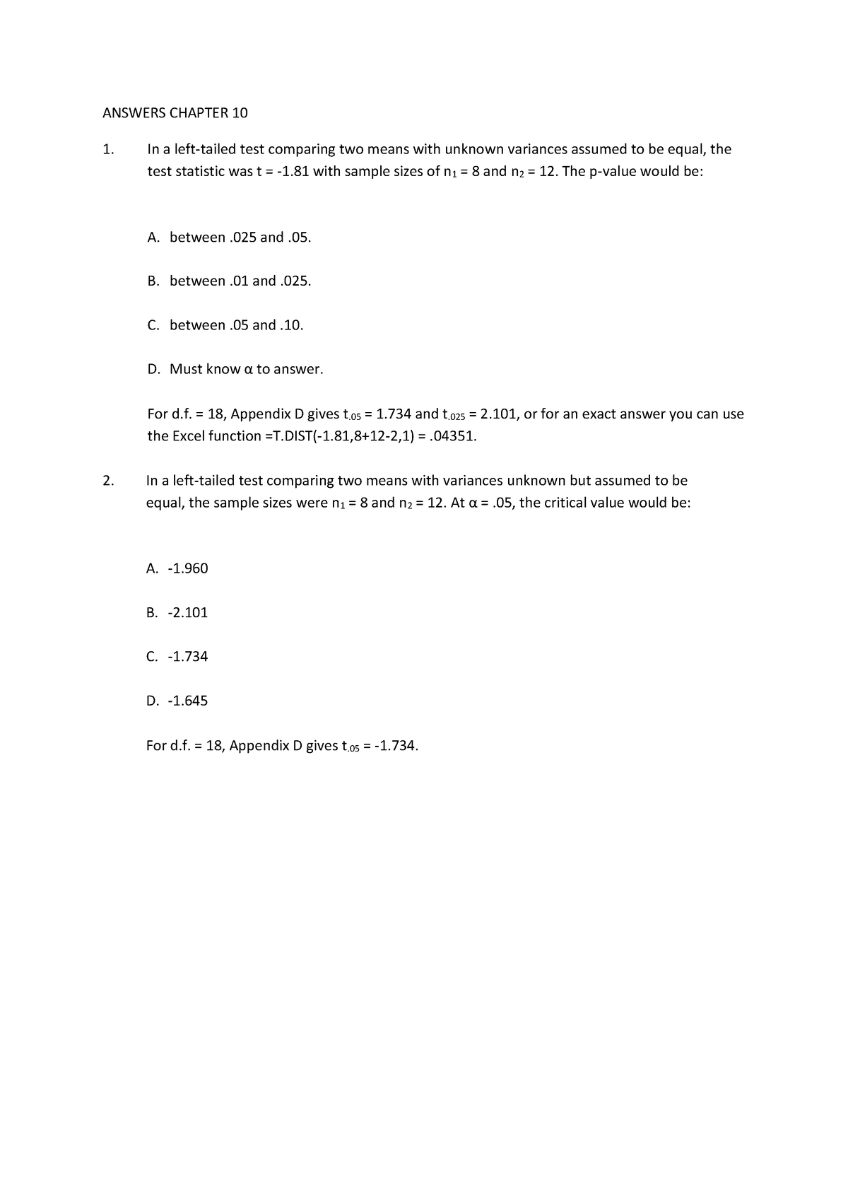 Test Bank Chapter 10 - Marketing Testbanks - ANSWERS CHAPTER 10 In A ...