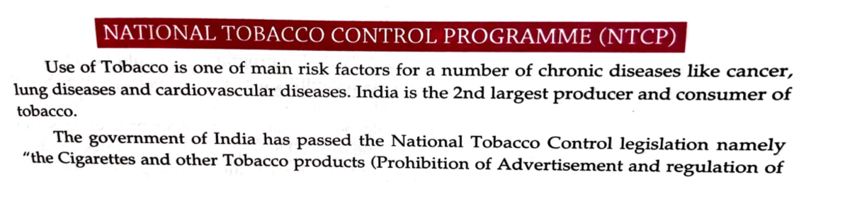 National tobacco control programme - NATIONAL TOBACCO CONTROL PROGRAMME ...