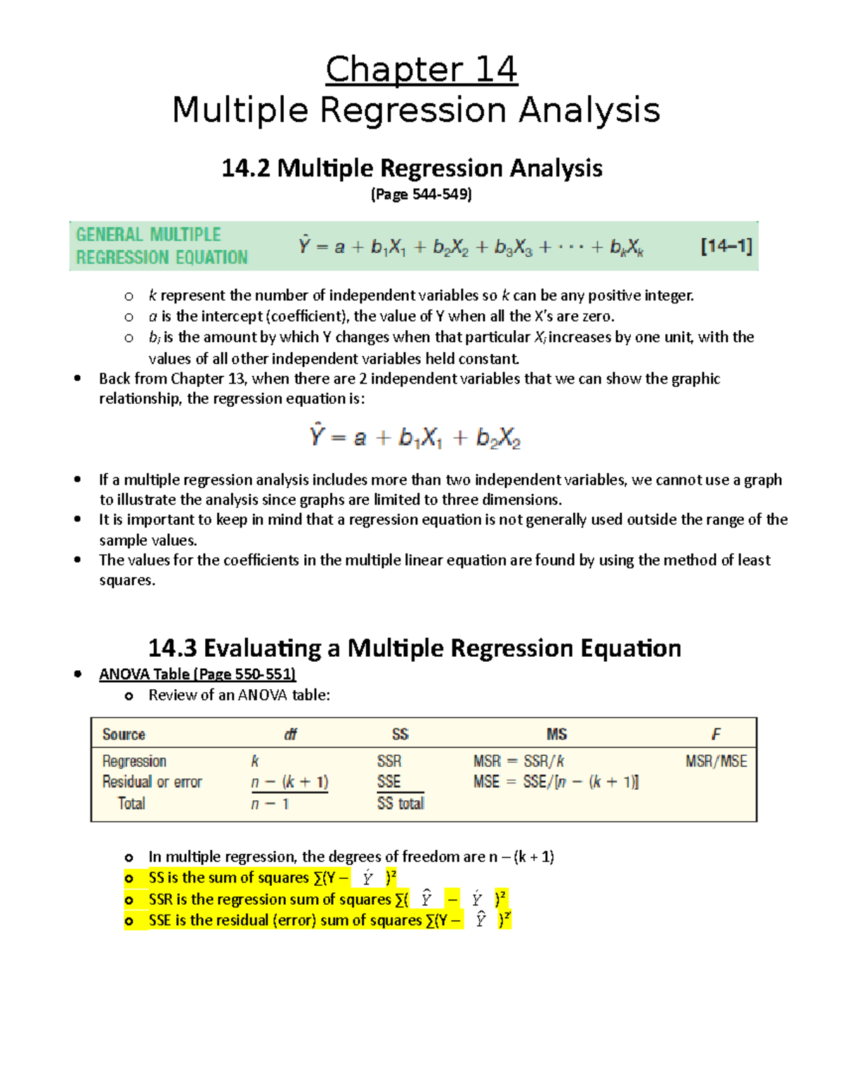 Chapter 14 1, PDF, Regression Analysis