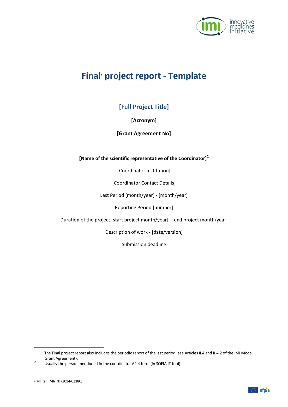 Annex 2 Final Report Template - Final 1 project report - Template [Full ...