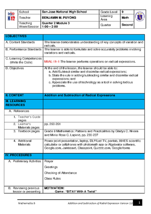 NEW-LP- Template - SEMI-DETAILED LESSON PLAN School SENATOR NINOY ...