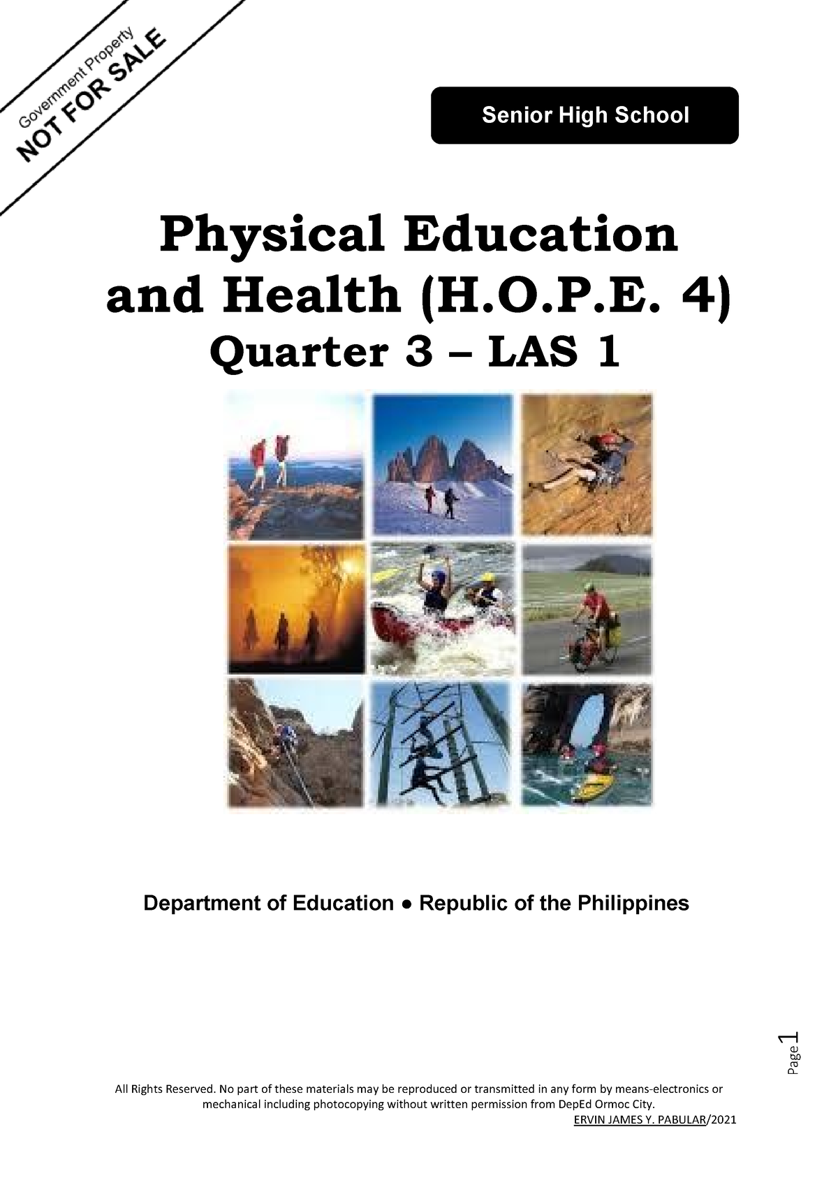 PE 12 Quarter 3 Module 1 Ervin-LAS-HOPE-GR.12-2ND-SEM - All Rights ...