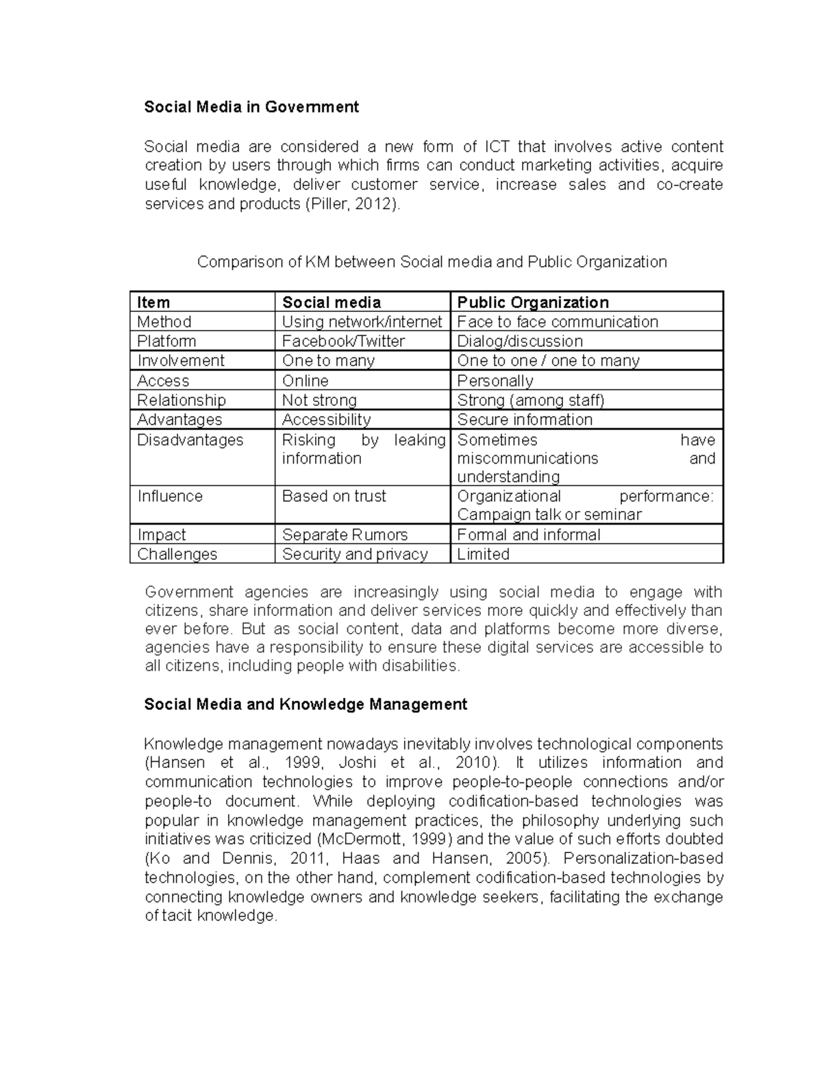 Knowledge and Management in ICT for Business Administration - Social ...