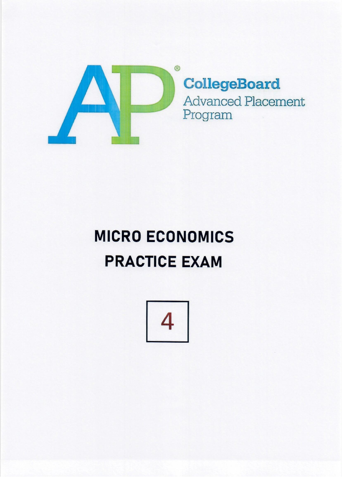 4 AP Micro Mock 4 - Economics HL - Studocu