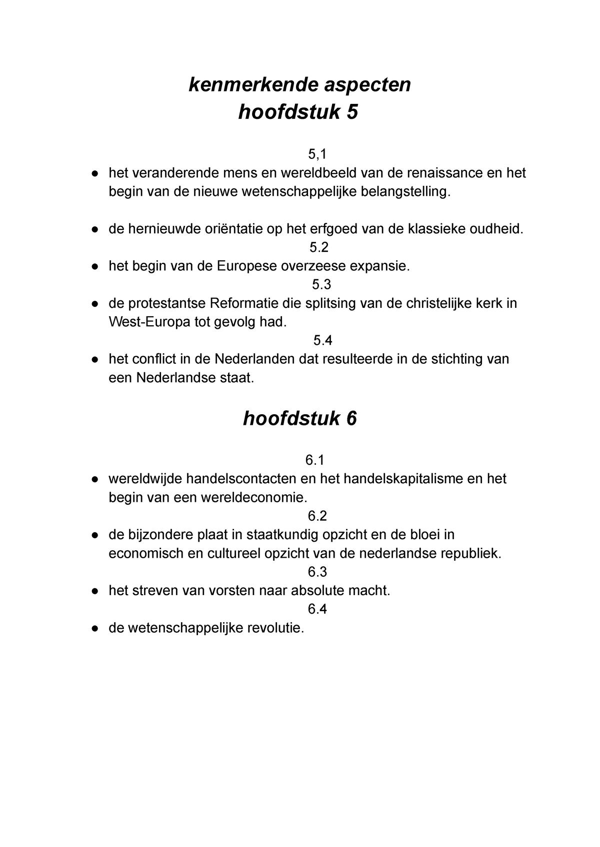 Kenmerkende Aspecten - .... - Kenmerkende Aspecten Hoofdstuk 5 5, Het ...