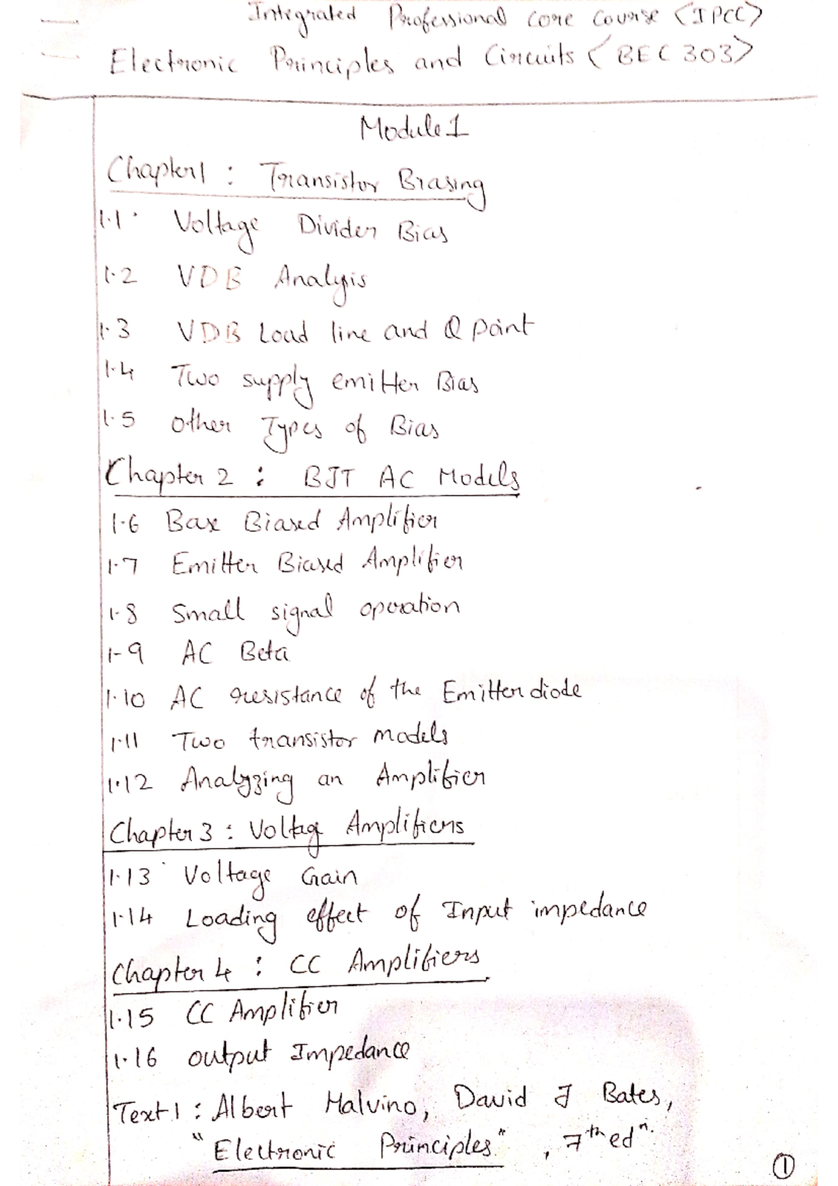 M1 notes - Integrated Professional core course (IPCC) Electronic ...
