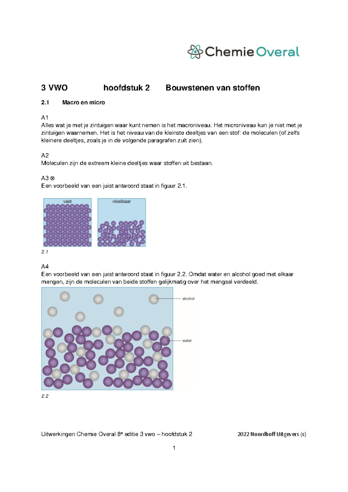 Ch O8 3V H2 Uitwerkingen Def - Uitwerkingen Chemie Overal 8e Editie 3 ...