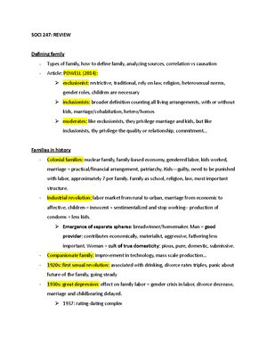 Families and Households Revision Notes 2017 v2 - AS Sociology Family ...