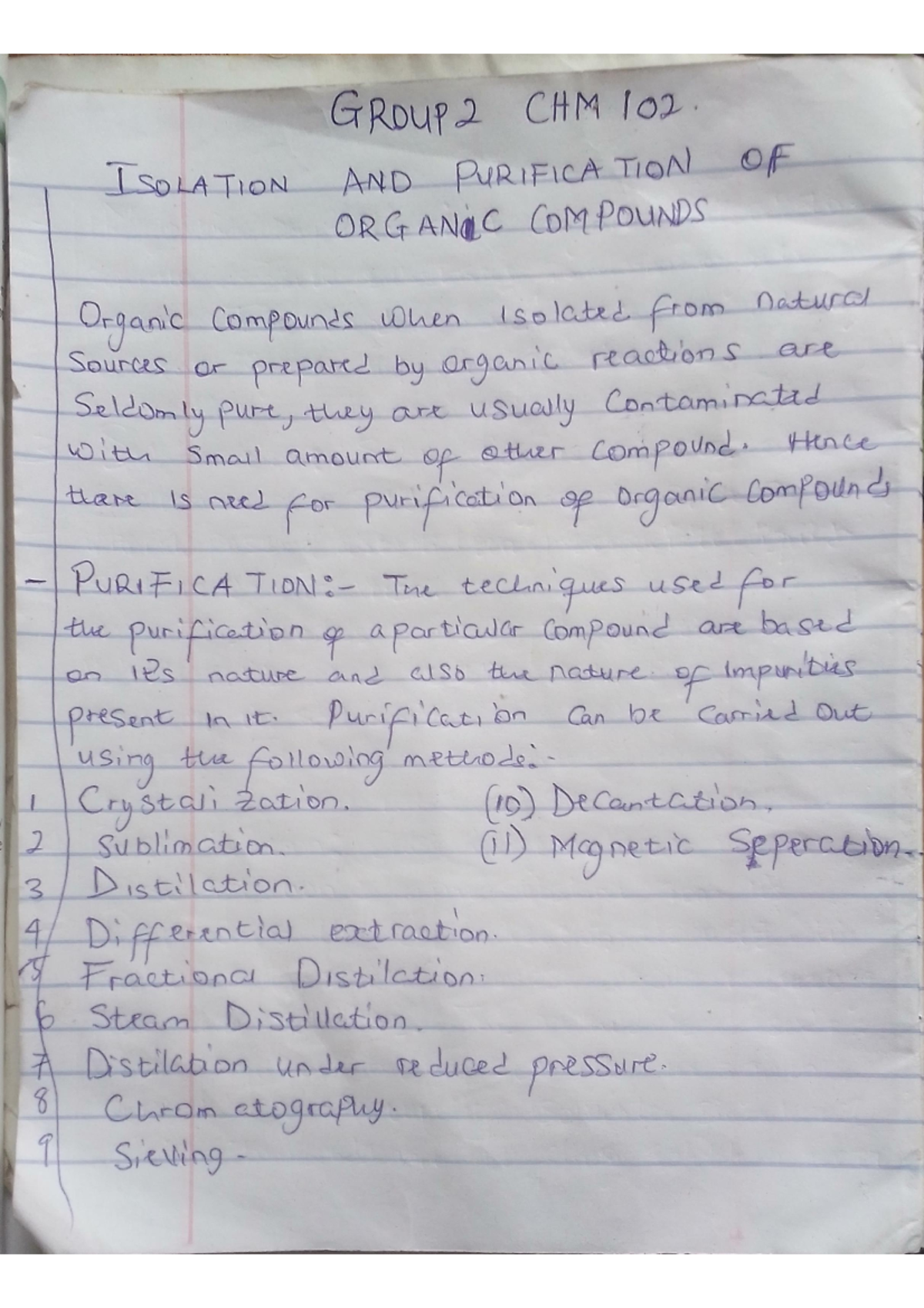 Isolation and Purification of Organic compounds - General chemistry 1 ...