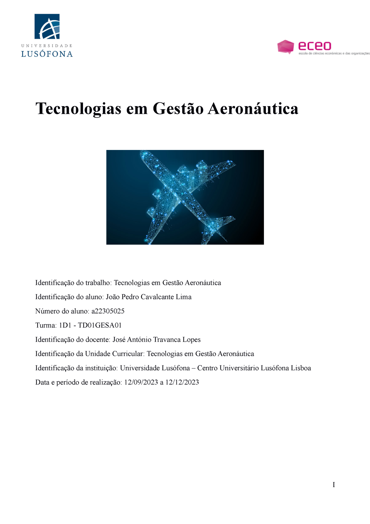 Tecnologias em Gest o Aeron utica Jo o Lima Tecnologias em